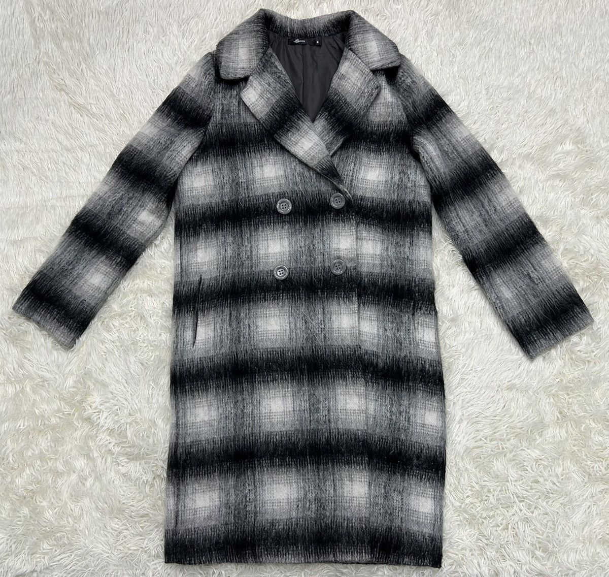 image of Sureve Mid Length Plaid Jacket, Women's (Size Medium)