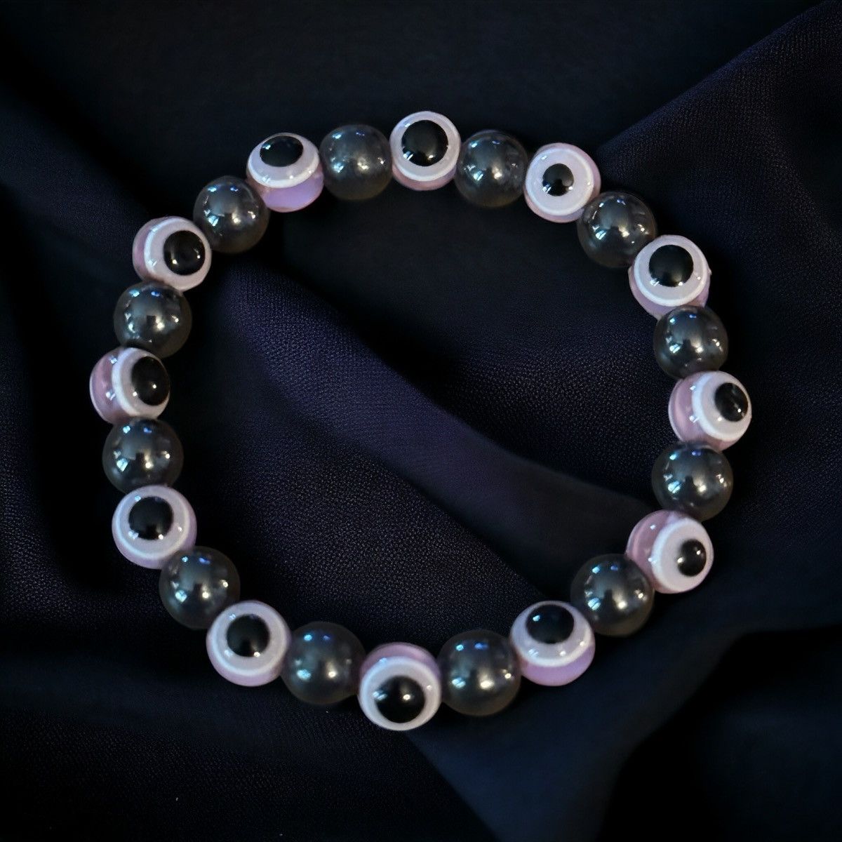 Other Hematite evil eye bead stretch bracelet Size ONE SIZE - 1 Thumbnail