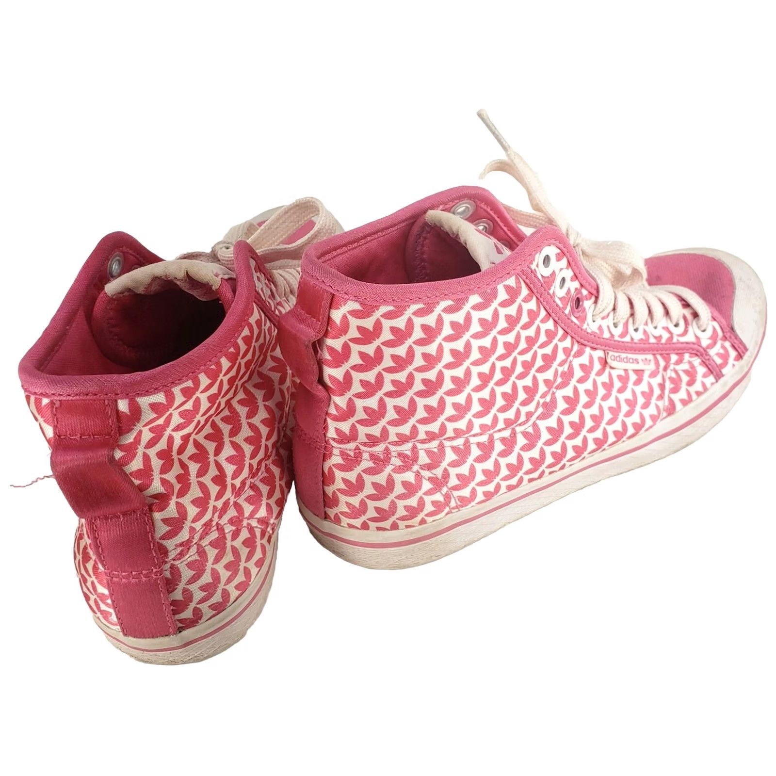 Adidas Adidas Court High Friendship Women's 7 Pink Adidas Symbol All Over Pattern Sneaker High Top Size US 7 / IT 37 - 4 Thumbnail