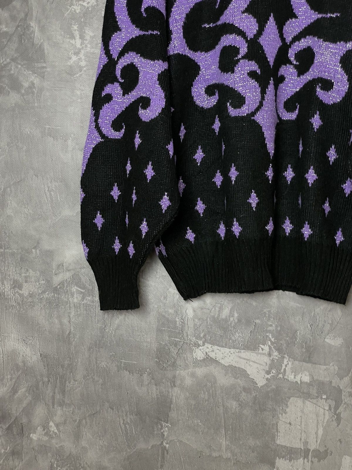 Affliction × Vintage Vintage Y2K Japanese style striped sweater streetwear Size L / US 10 / IT 46 - 5 Thumbnail