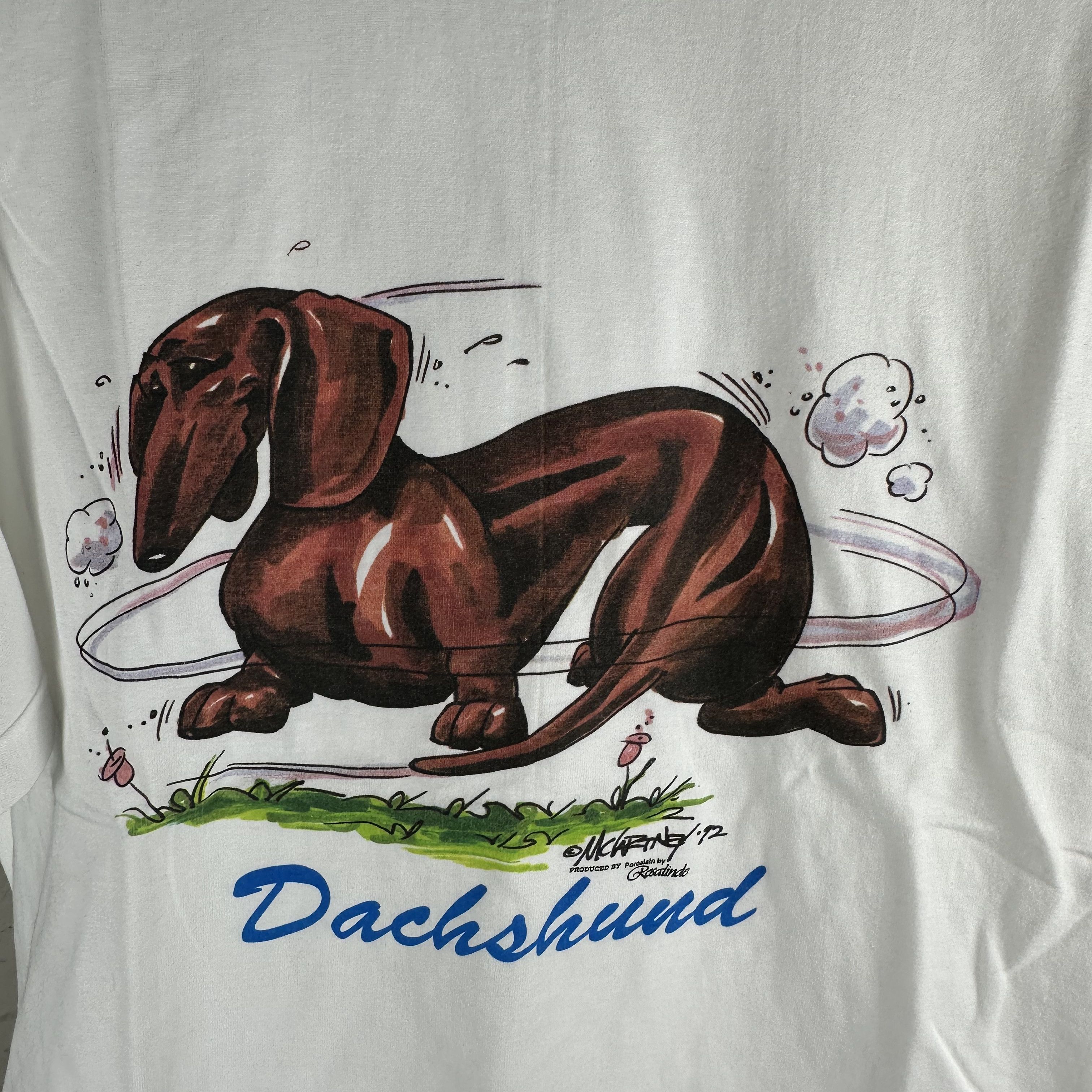 Vintage ​Vintage 1992 Dachshund Dog Artwork Graphic T-shirt Size US XL / EU 56 / 4 - 2 Thumbnail