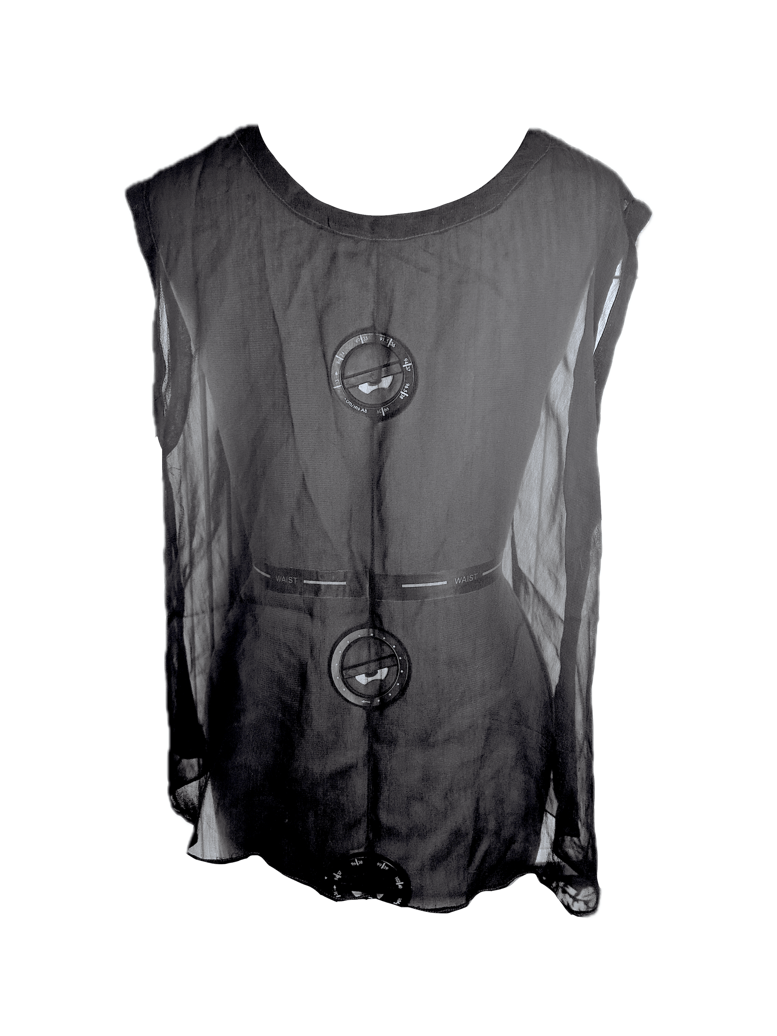 Vintage Black Sheer Sleeveless Top Size ONE SIZE - 4 Thumbnail