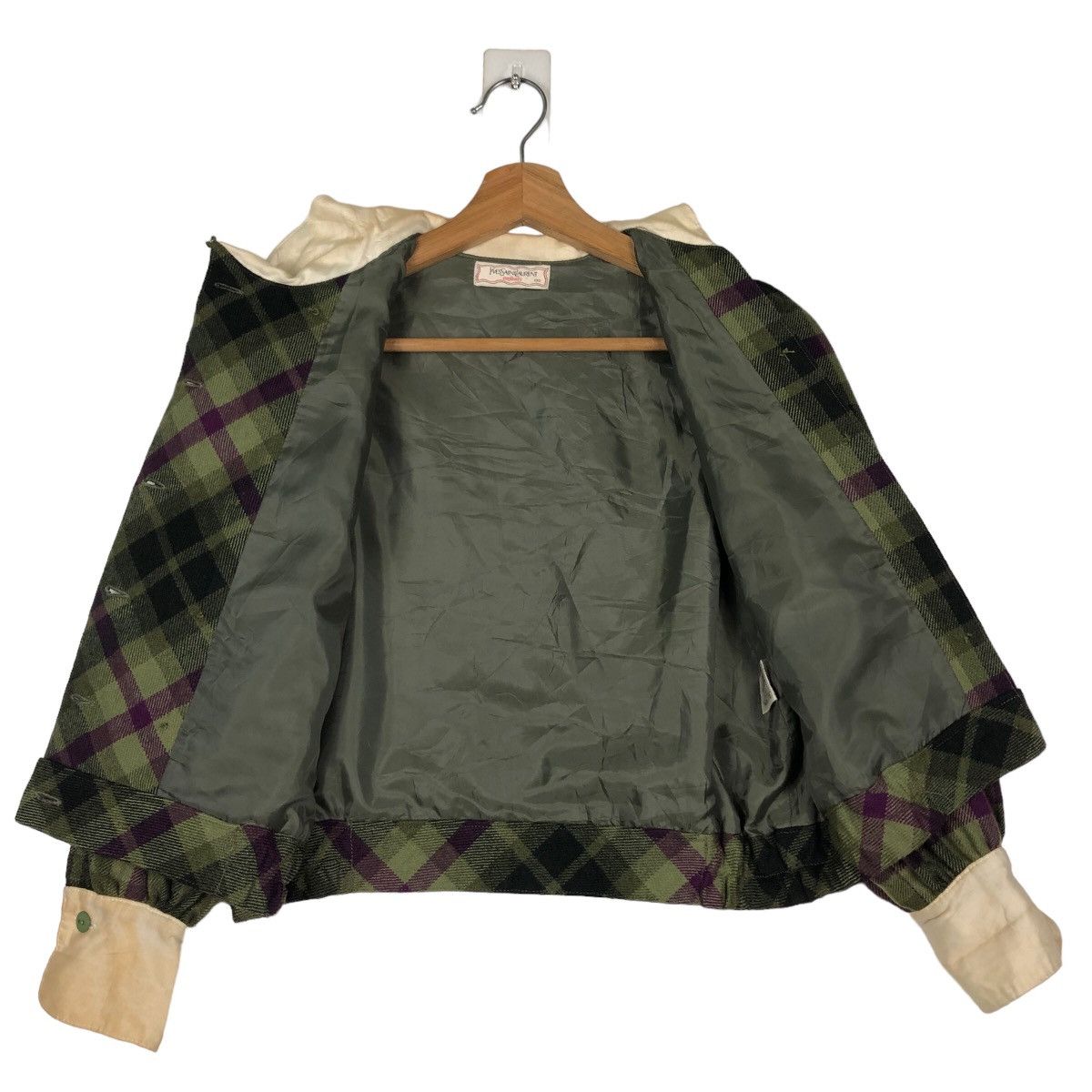 Vintage 🔥Vintage Cropped Jacket Yves Saint Laurent Enfants Size US S / EU 44-46 / 1 - 13 Thumbnail