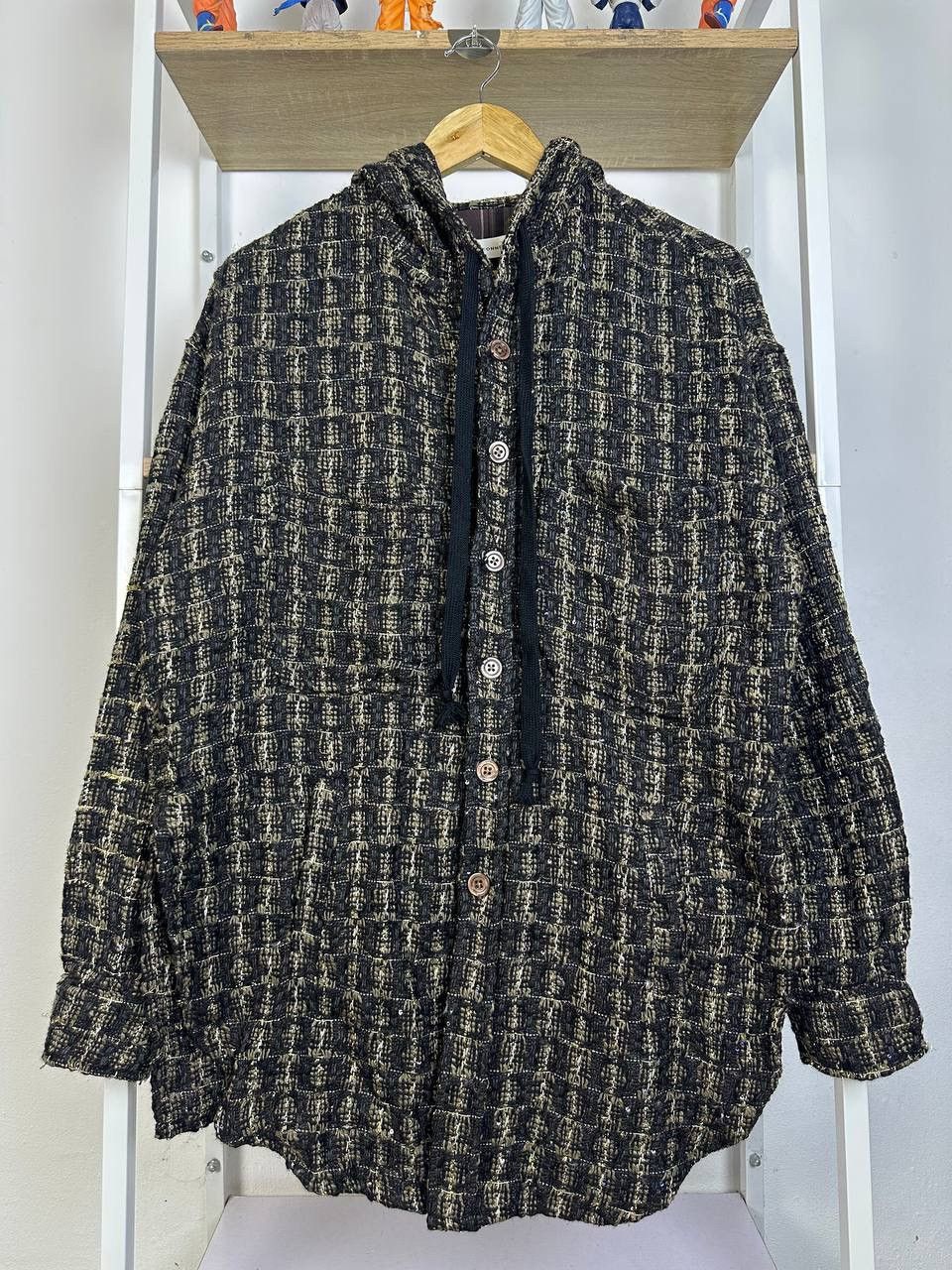Faith Connexion Faith Connexion Tweed Oversize Hooded Shirt (PIT 22.5) Size S / US 4 / IT 40 - 2 Thumbnail