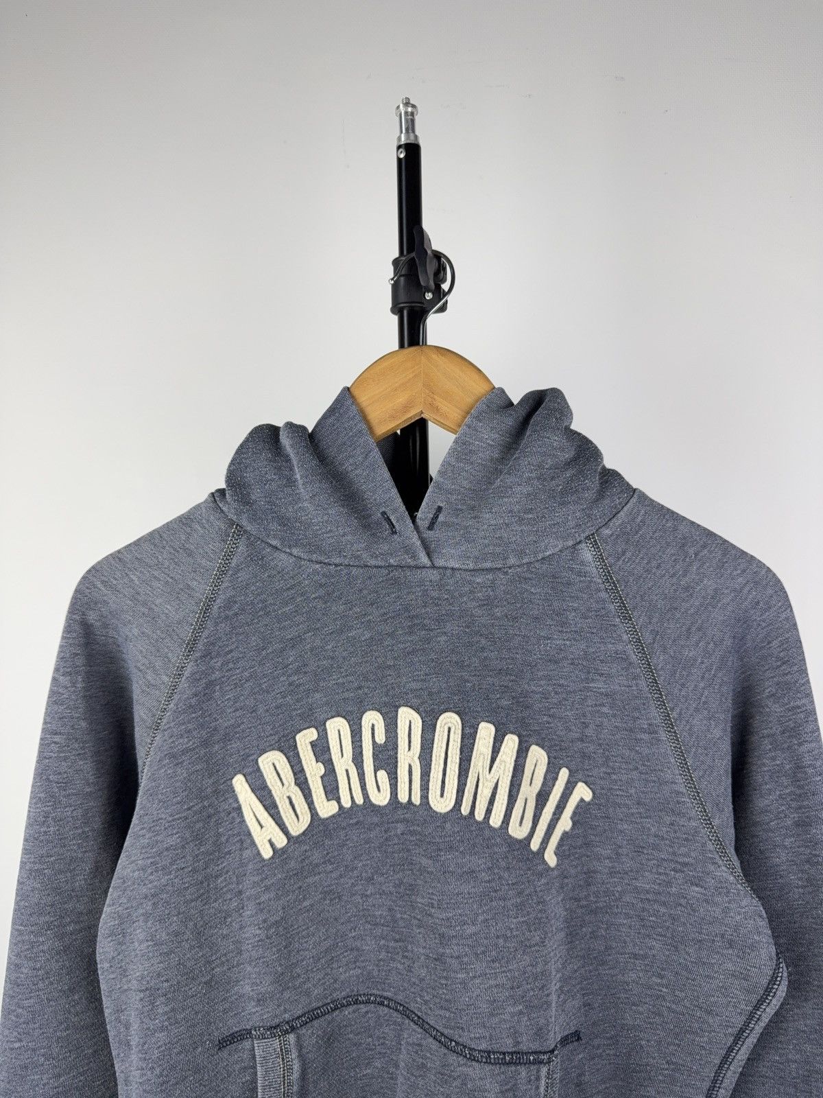 Abercrombie & Fitch Vintage Y2K 00s Abercrombie Blue Hoodie Raglan Fit USA Style Size M / US 6-8 / IT 42-44 - 2 Thumbnail