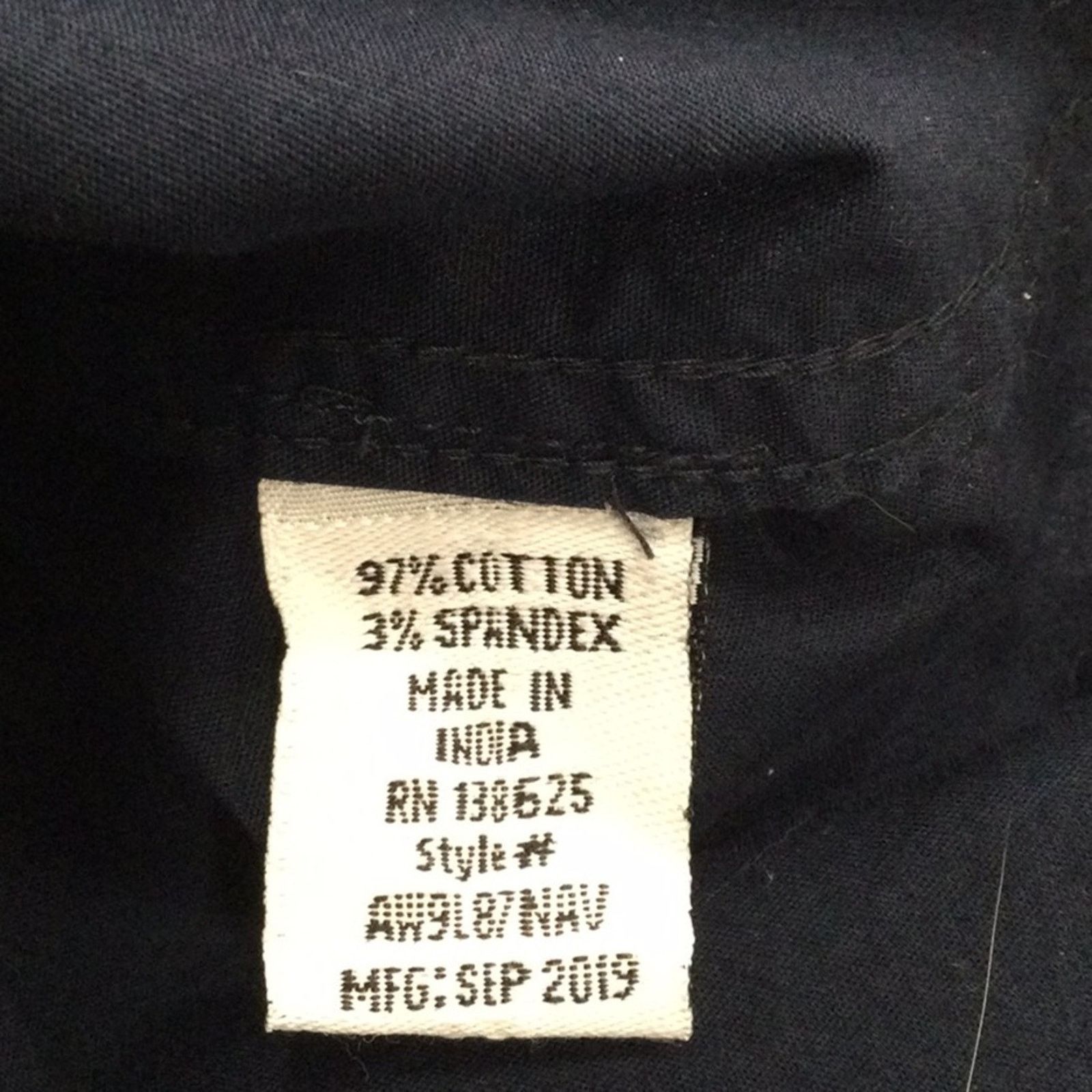 Alexander Julian Alexander Julian Stretch Navy Button Up Collar Shirt Size M Size M / US 6-8 / IT 42-44 - 14 Thumbnail