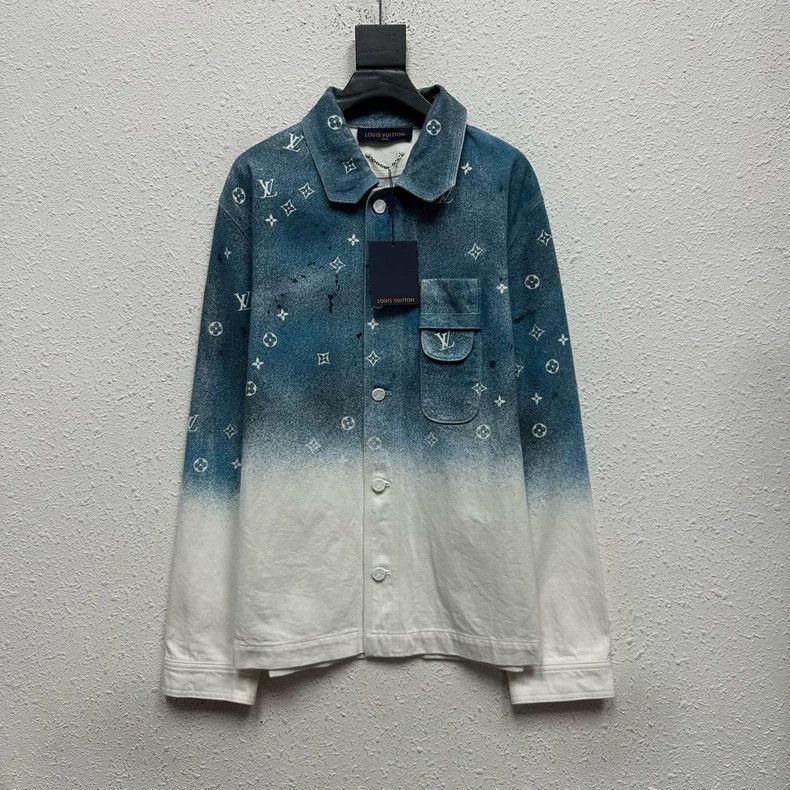 Louis Vuitton Blue starry sky gradient full print denim ja