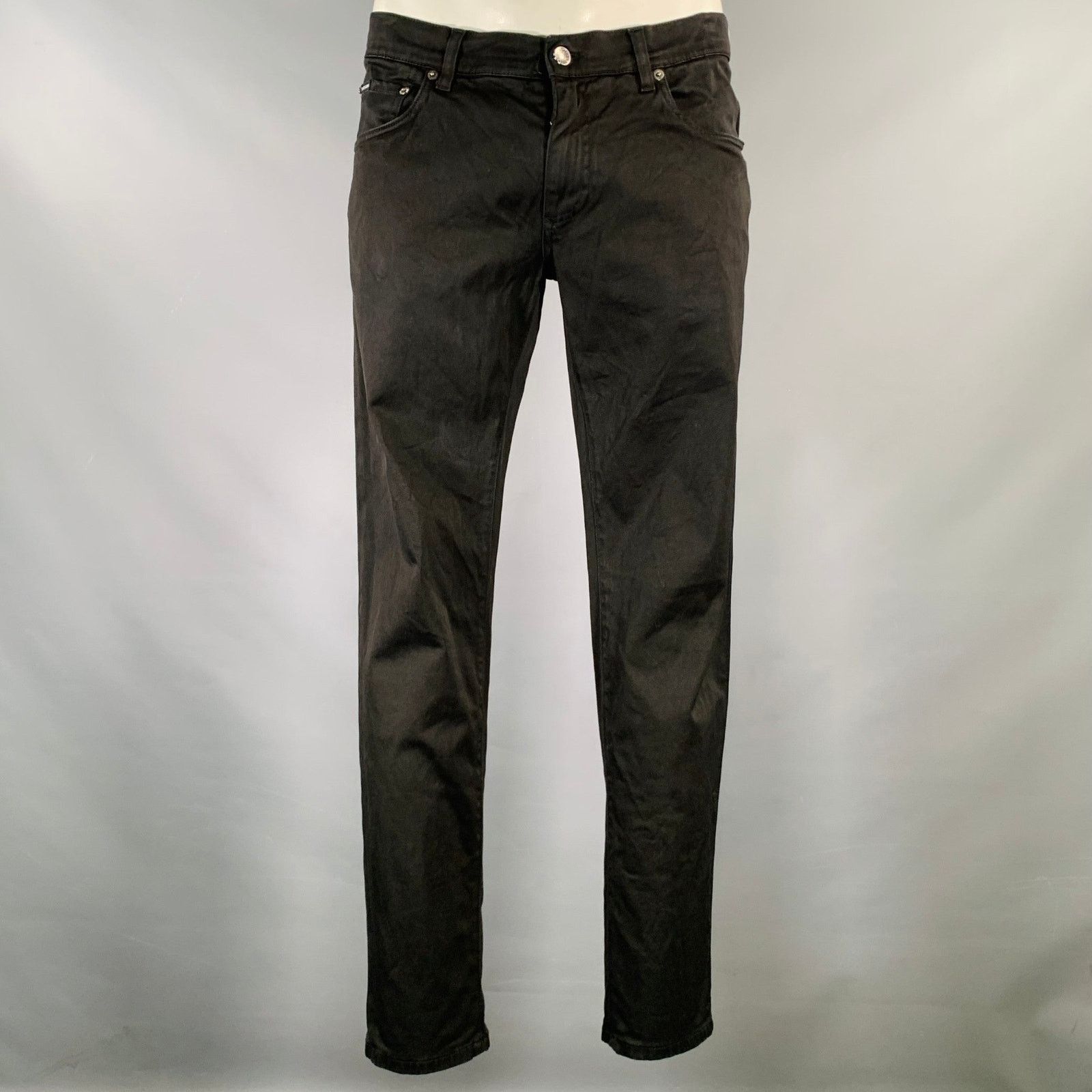 Dolce & Gabbana DOLCE & GABBANA Black Cotton Blend Jean Cut Casual Pants Size US 36 / EU 52 - 1 Thumbnail