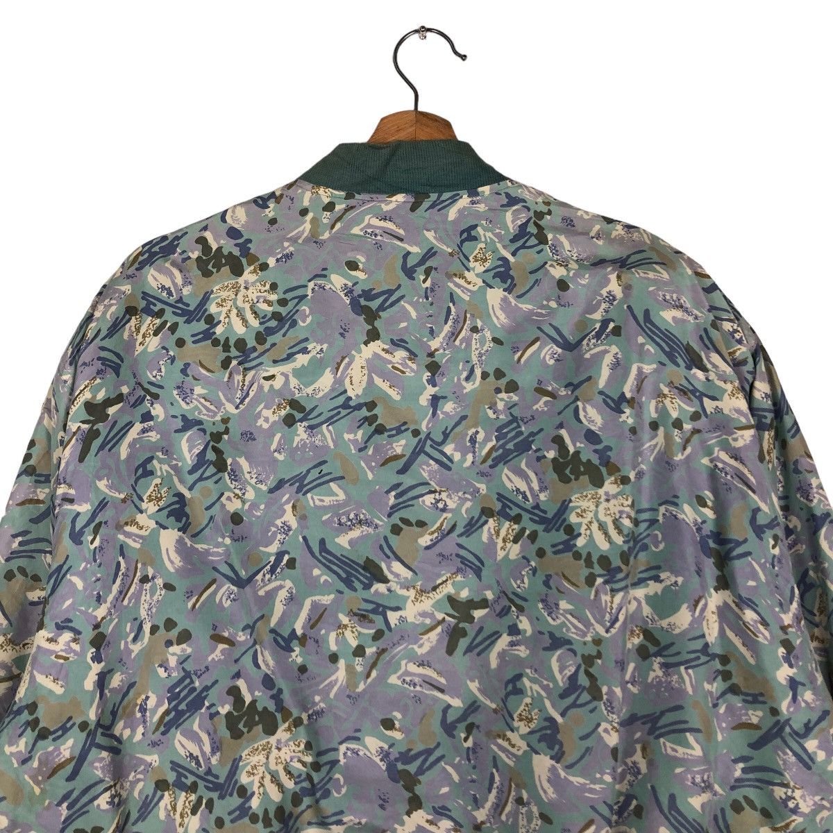 Japanese Brand 🔥Vintage Bomber Jacket Favored Pure Silk Over Print Flower Size US M / EU 48-50 / 2 - 9 Thumbnail