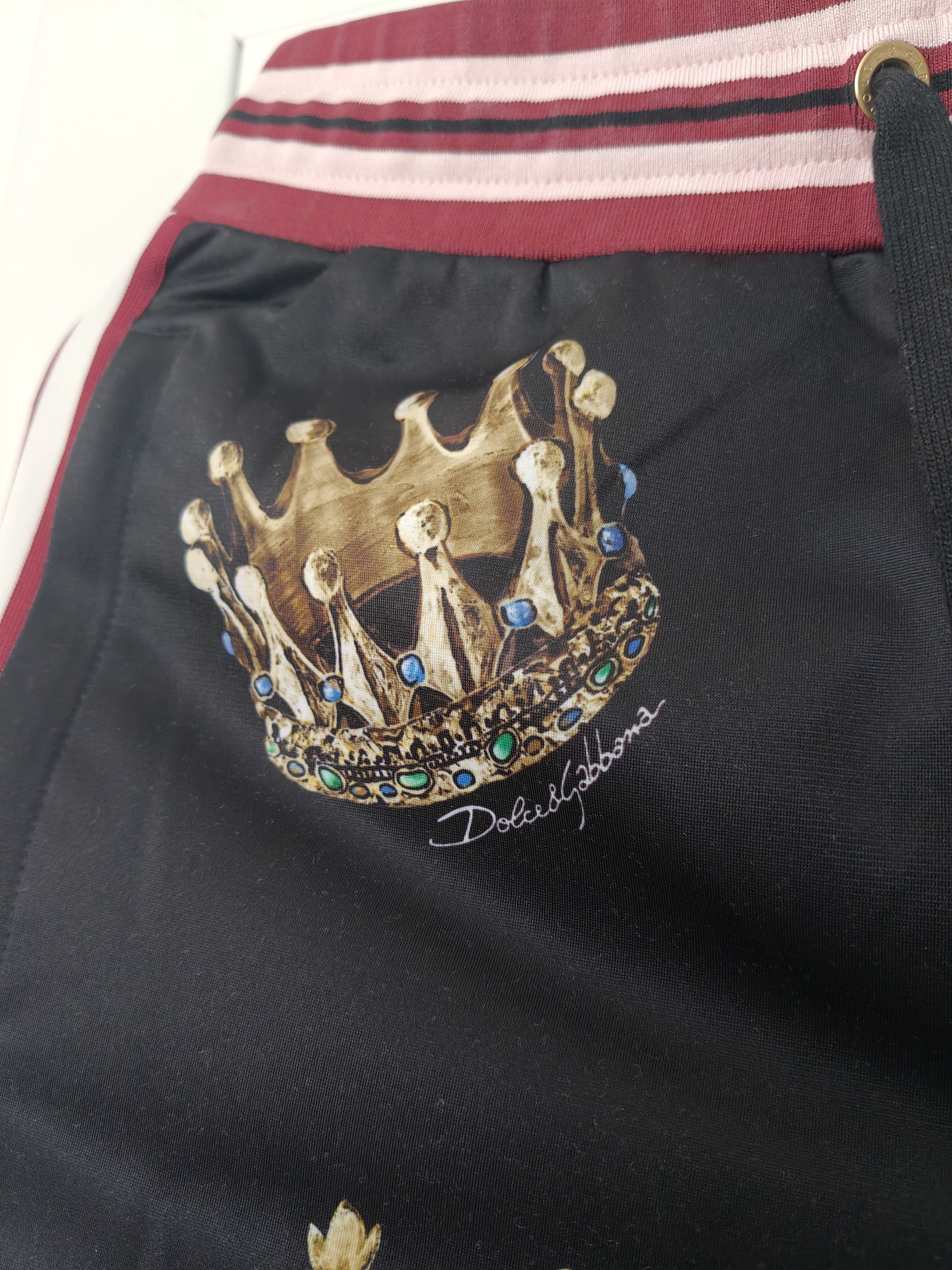 Dolce & Gabbana Dolce & Gabbana Crown Motif Printed Track Pants Size US 30 / EU 46 - 9 Thumbnail
