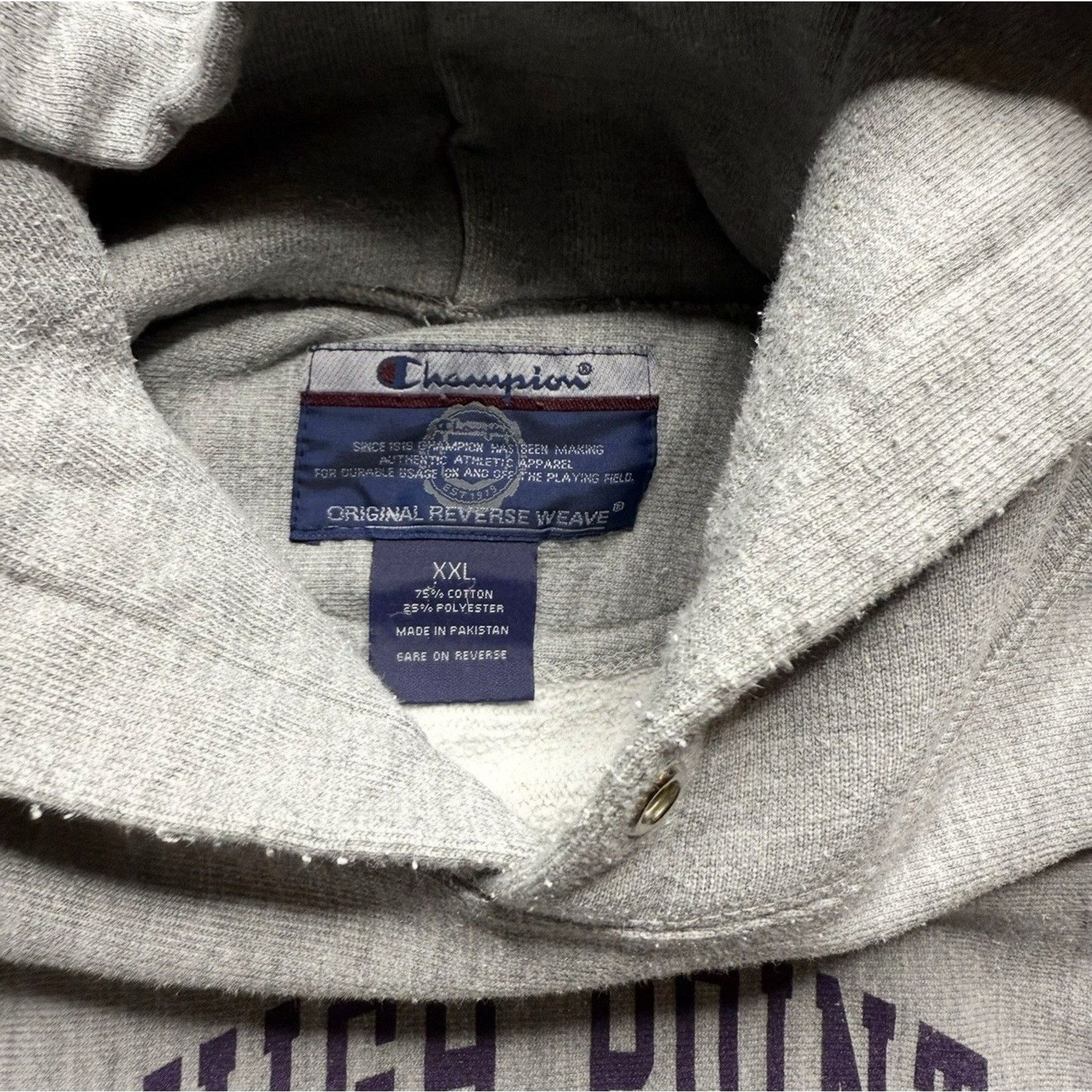 Vintage Vintage High Point University Champion Reverse Weave Hoodie Size US XXL / EU 58 / 5 - 5 Thumbnail