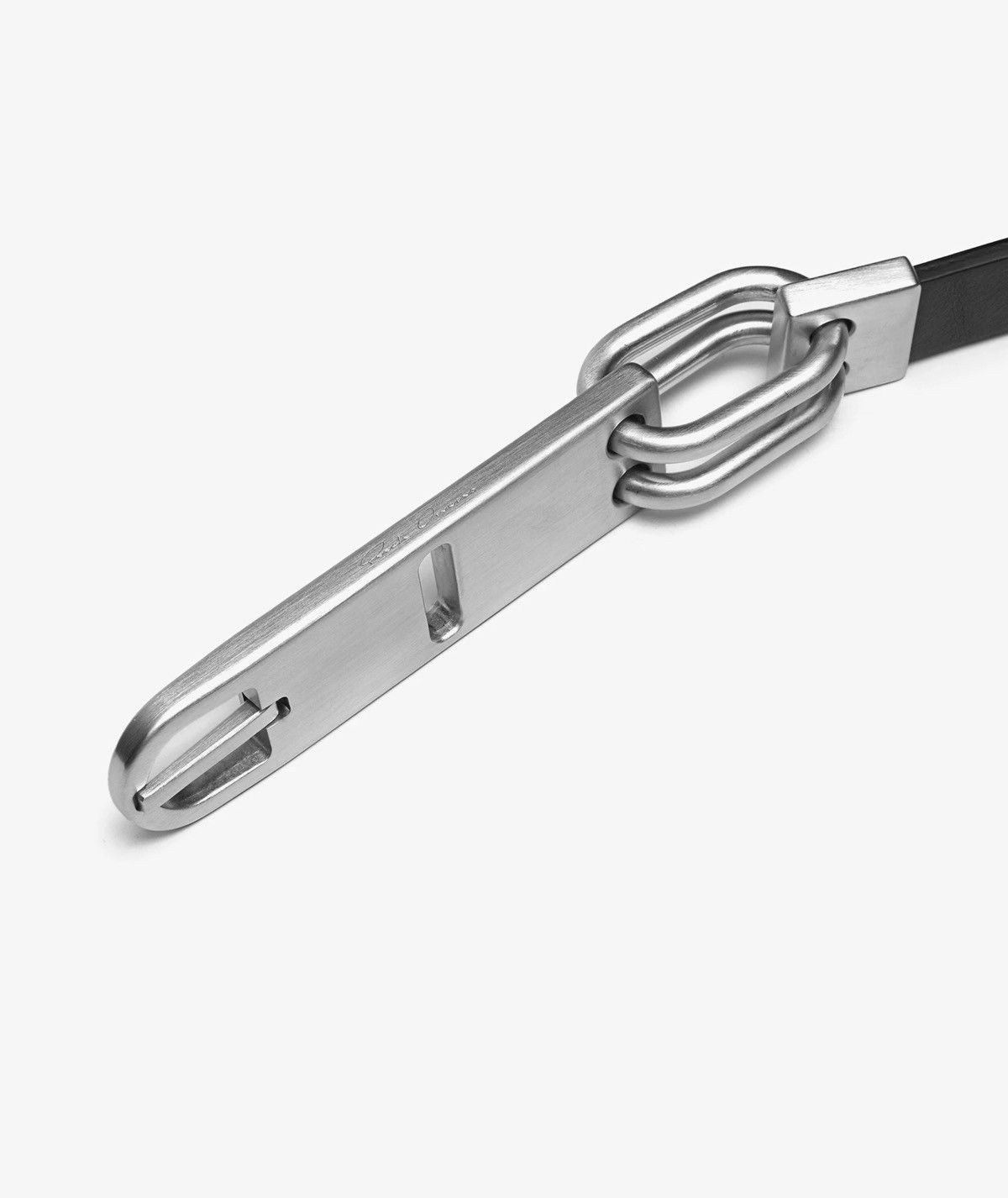 Rick Owens New/Box TECUATL Black Cow Bull Tongue Leather XL Long Belt Size ONE SIZE - 9 Thumbnail