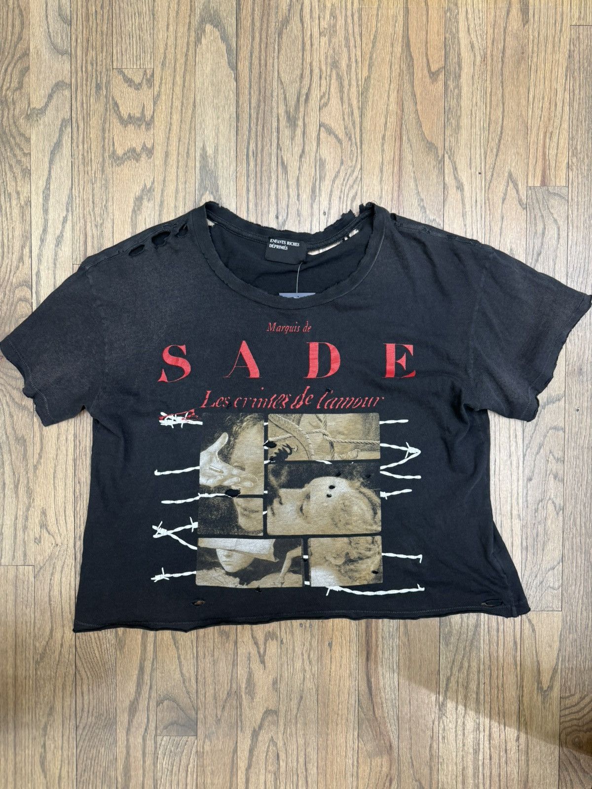Les Crimes De L’Amour Tee Thrashed Black