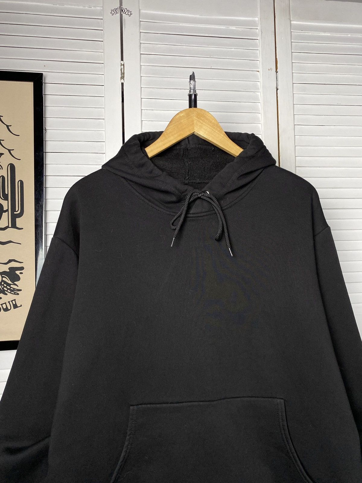 Handmade × Vintage Vintage Black ART Hoodie Back Multi Logo Amor Boxy Oversize Size US L / EU 52-54 / 3 - 3 Thumbnail