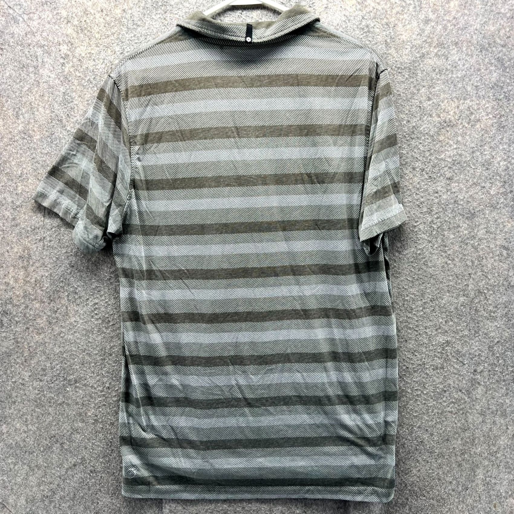 Puma VINTAGE Puma Polo Shirt Mens Large Gray Stripes Golf Preppy Performance Stretch Shirt Size US L / EU 52-54 / 3 - 2 Thumbnail