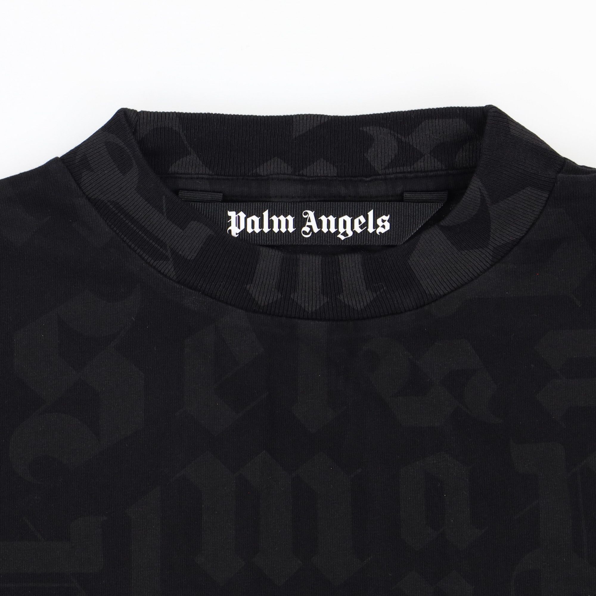 Palm Angels Black All Over Logo T-Shirt Size XS / US 0-2 / IT 36-38 - 2 Thumbnail