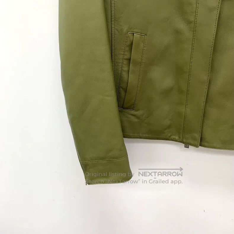 Loro Piana Loro Piana Green Lamb Leather Long Sleeve Jacket Size XS / US 0-2 / IT 36-38 - 4 Thumbnail