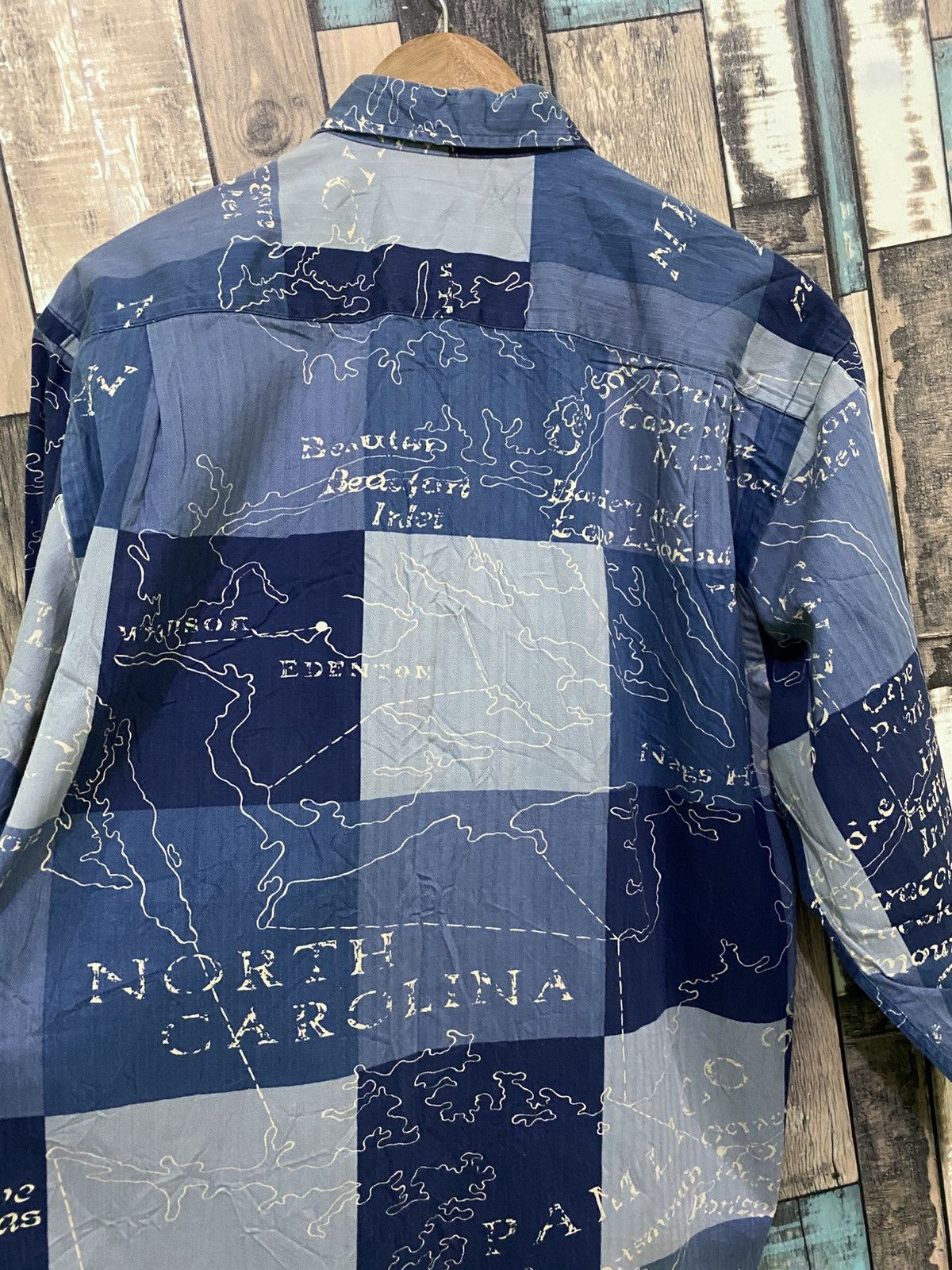Nautica Rare Vintage Nautica Patchwork North Carolina Print Shirt Size US M / EU 48-50 / 2 - 8 Thumbnail