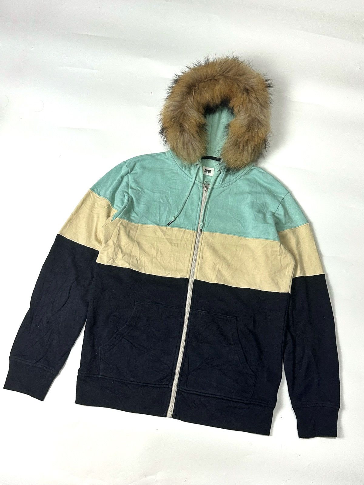 Beauty Beast × Japanese Brand × Le Grande Bleu (L.G.B.) Fur Ziphoodie 3 Tone color Uniqlo Size US L / EU 52-54 / 3 - 2 Thumbnail