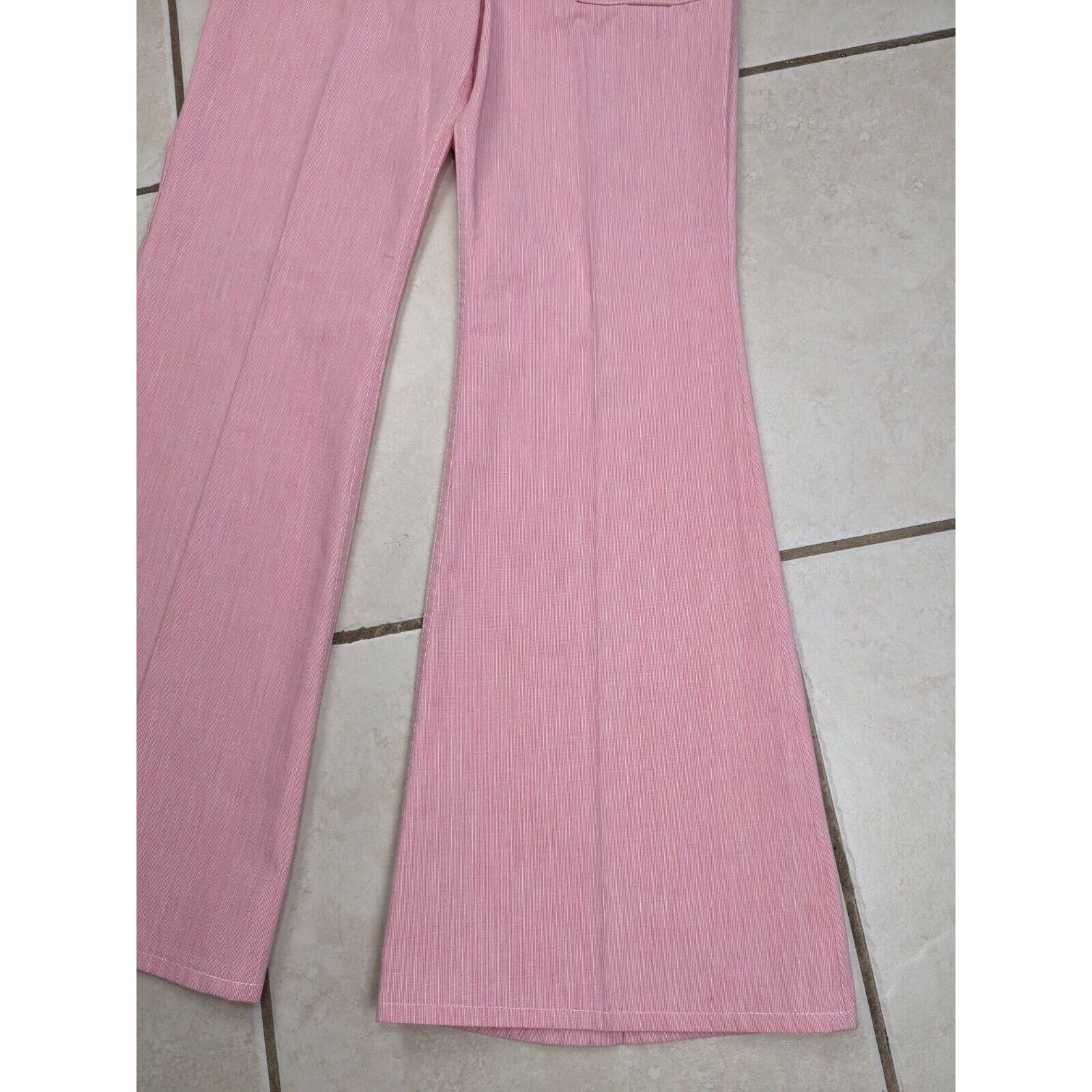 Wrangler Vtg 70s Wrangler Bell Bottom Flare Jeans Juniors 13 Pink USA Size 32" / US 10 / IT 46 - 4 Thumbnail
