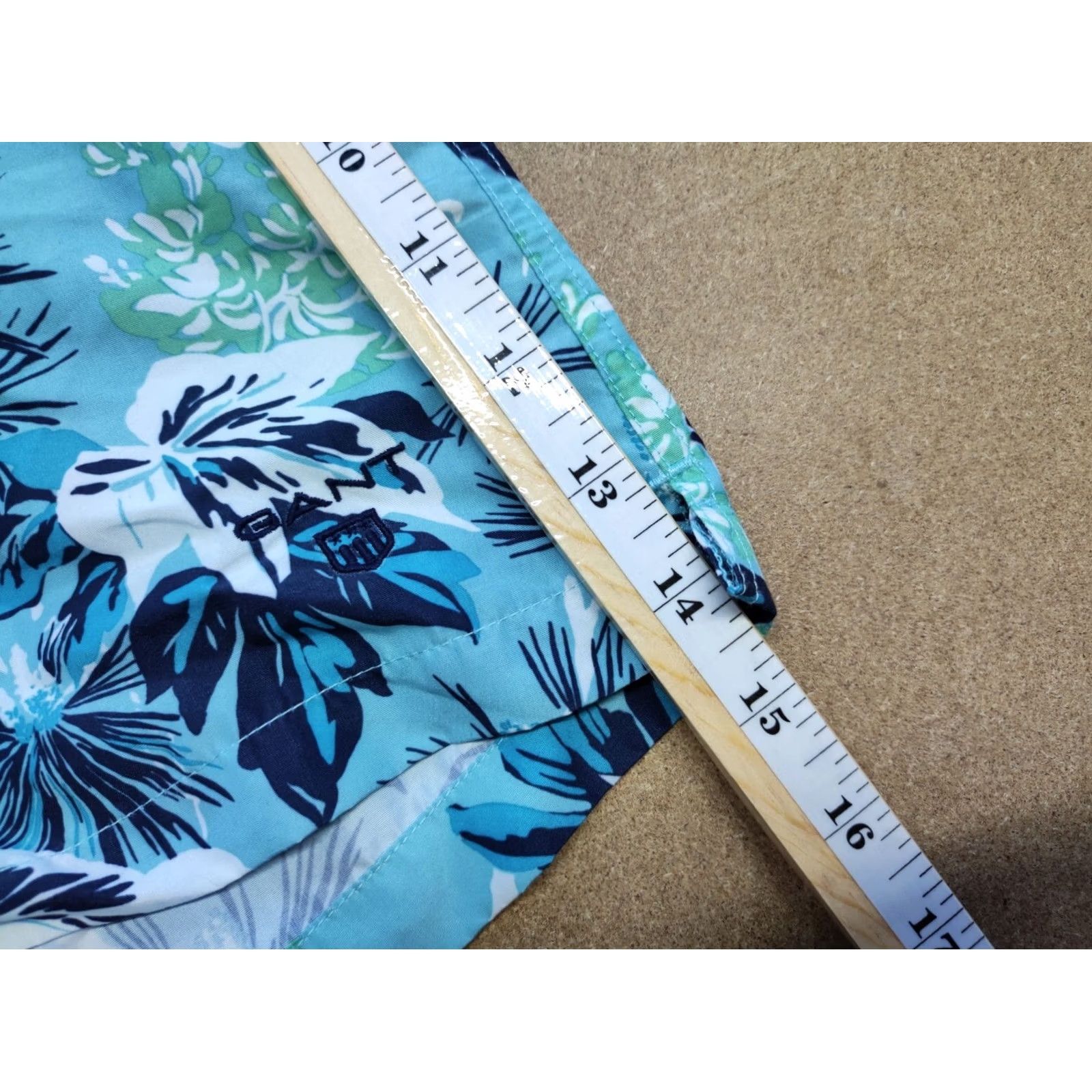 Gant GANT Shorts Mens Size S Swim Summer Palms Small Drawstring Surf Print Size US 29 - 4 Thumbnail