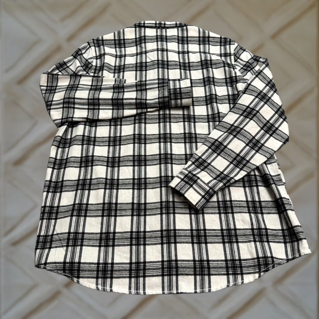 Banks Journal Banks Journal Flannel Button-Up Shirt Mens XXL Black White Plaid Cotton Casual Size US XXL / EU 58 / 5 - 1 Thumbnail