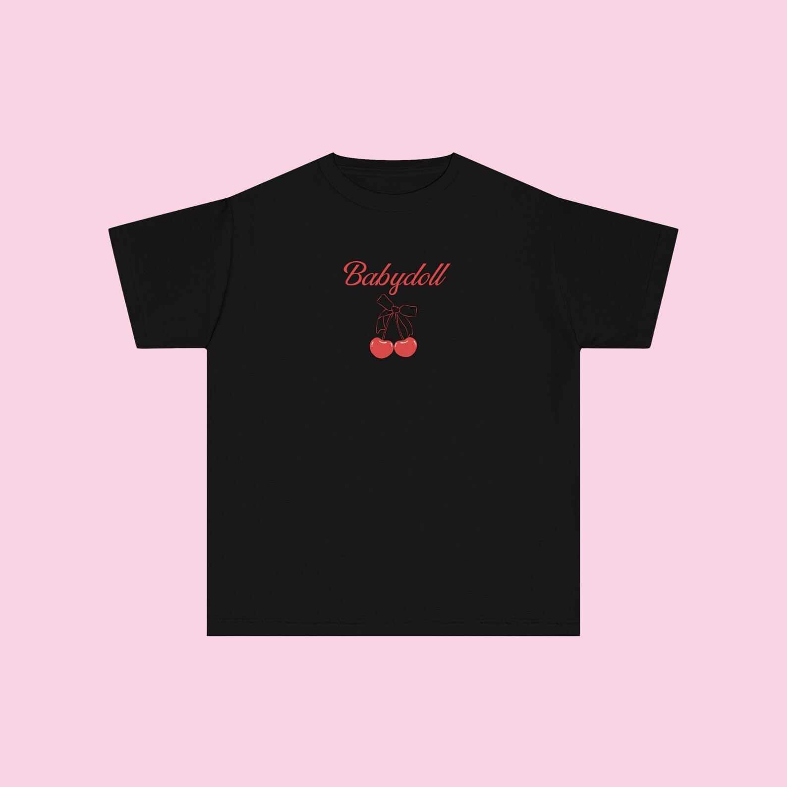 Other Babydoll Cherry Baby Tee – Coquette Soft Girl Aesthetic Size M / US 6-8 / IT 42-44 - 1 Thumbnail