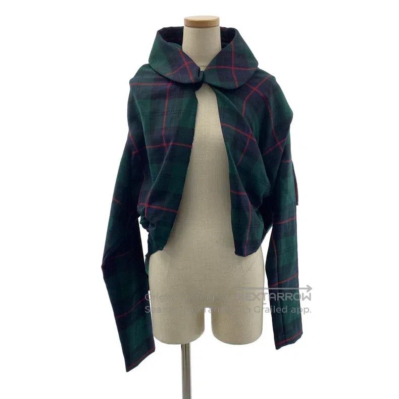 Comme des Garcons Comme Des Garcons Plaid Short Round Neck Jacket Size S / US 4 / IT 40 - 1 Thumbnail