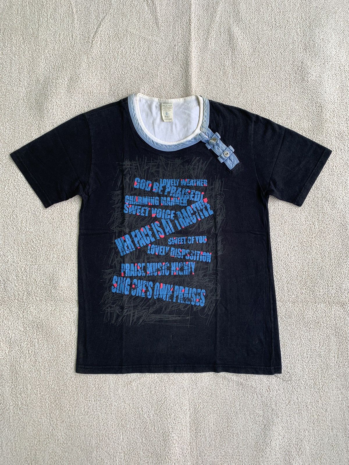 If Six Was Nine × Japanese Brand × Le Grande Bleu (L.G.B.) Poem Tshirt Donsin Japanese brand Size US M / EU 48-50 / 2 - 1 Thumbnail