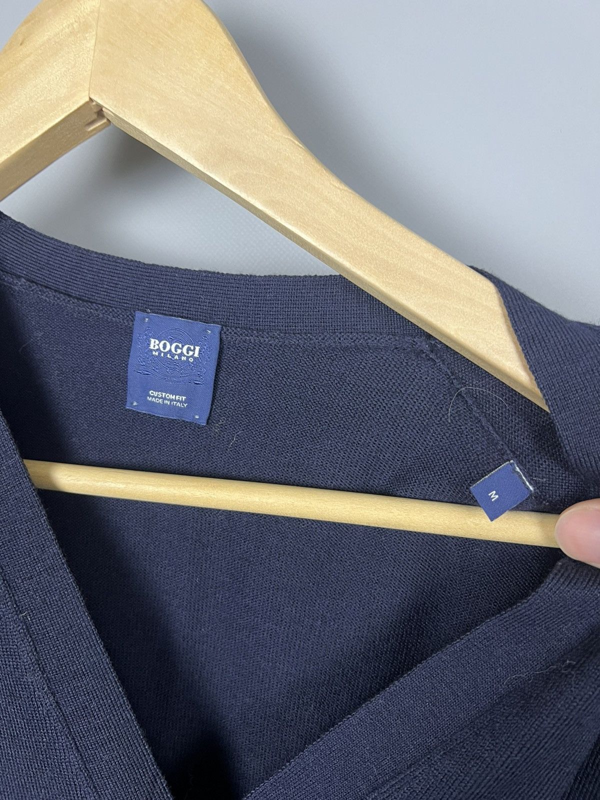 Boggi Boggi Milano Merino Virgin Wool Vest Waistcoat dark blue Size US M / EU 48-50 / 2 - 7 Thumbnail