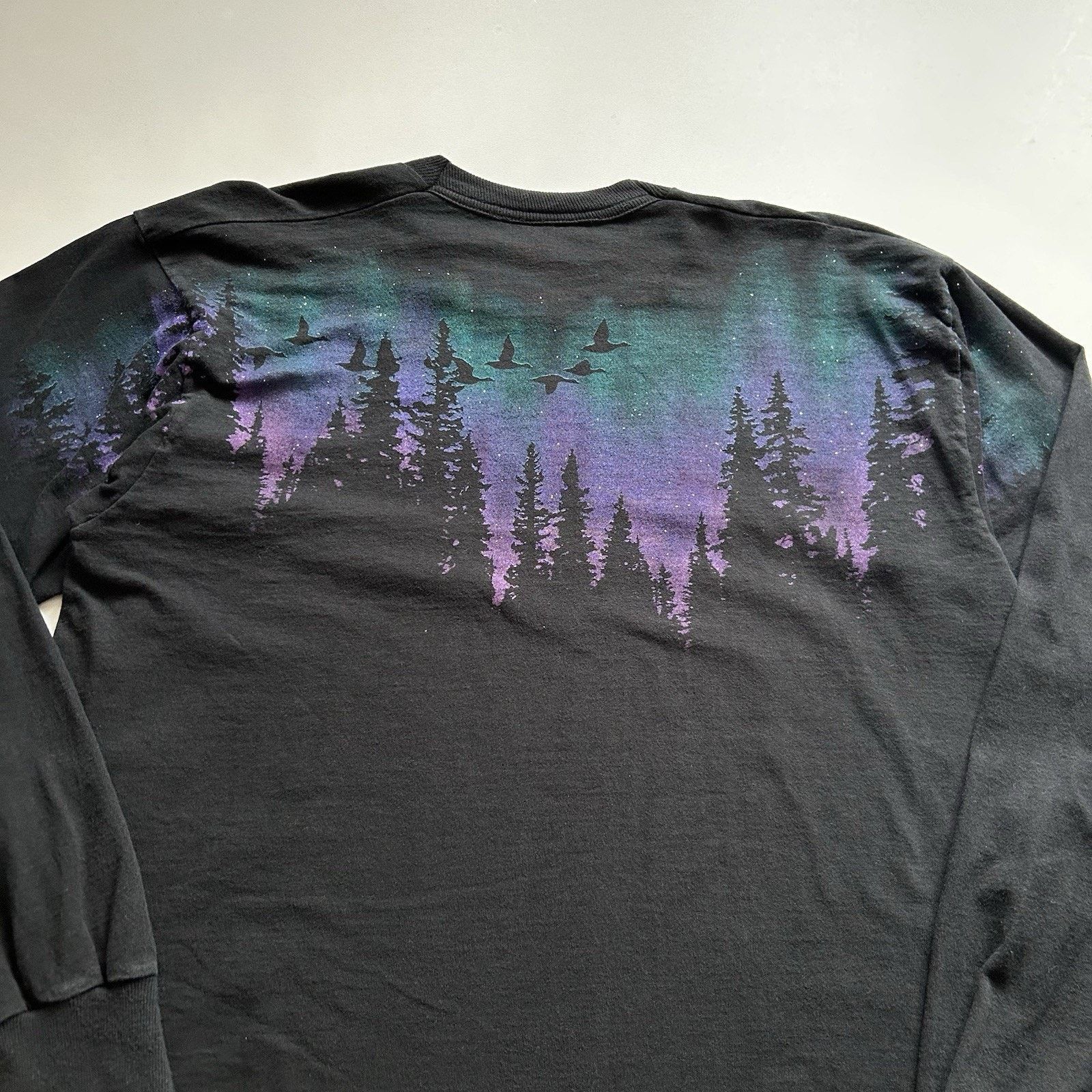 Fruit Of The Loom Vintage Wolf T Shirt Long Sleeve Size XL 90s Animal Art Rare Size US XL / EU 56 / 4 - 4 Thumbnail