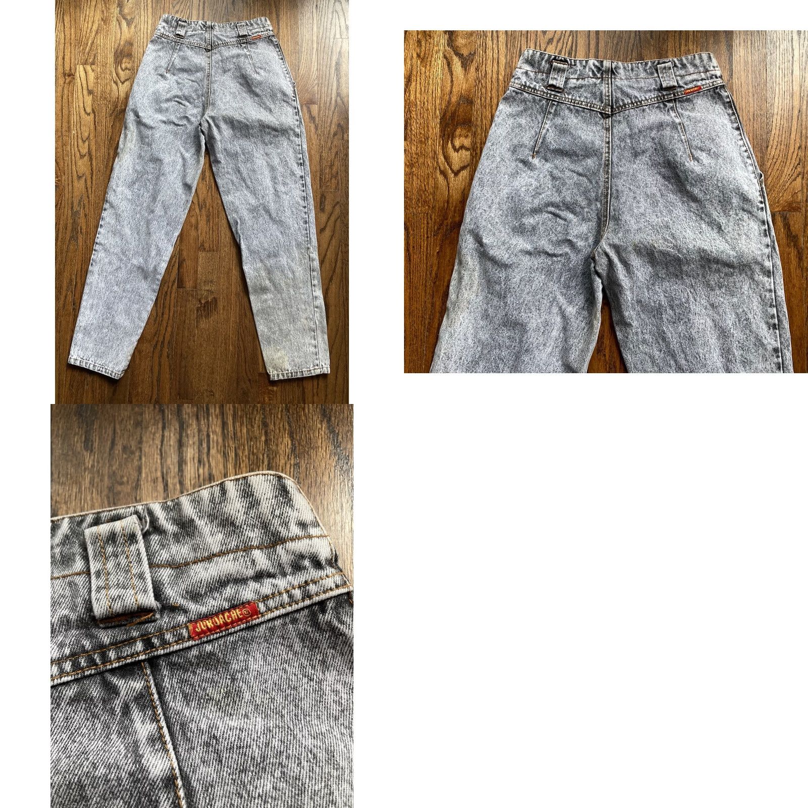Jordache VINTAGE Jordache Jeans Womens 10 Gray Acid Wash 90s Straight Denim 28x29 Inseam 29 Pockets Regular Rise High Size 32" / US 10 / IT 46 - 9 Thumbnail