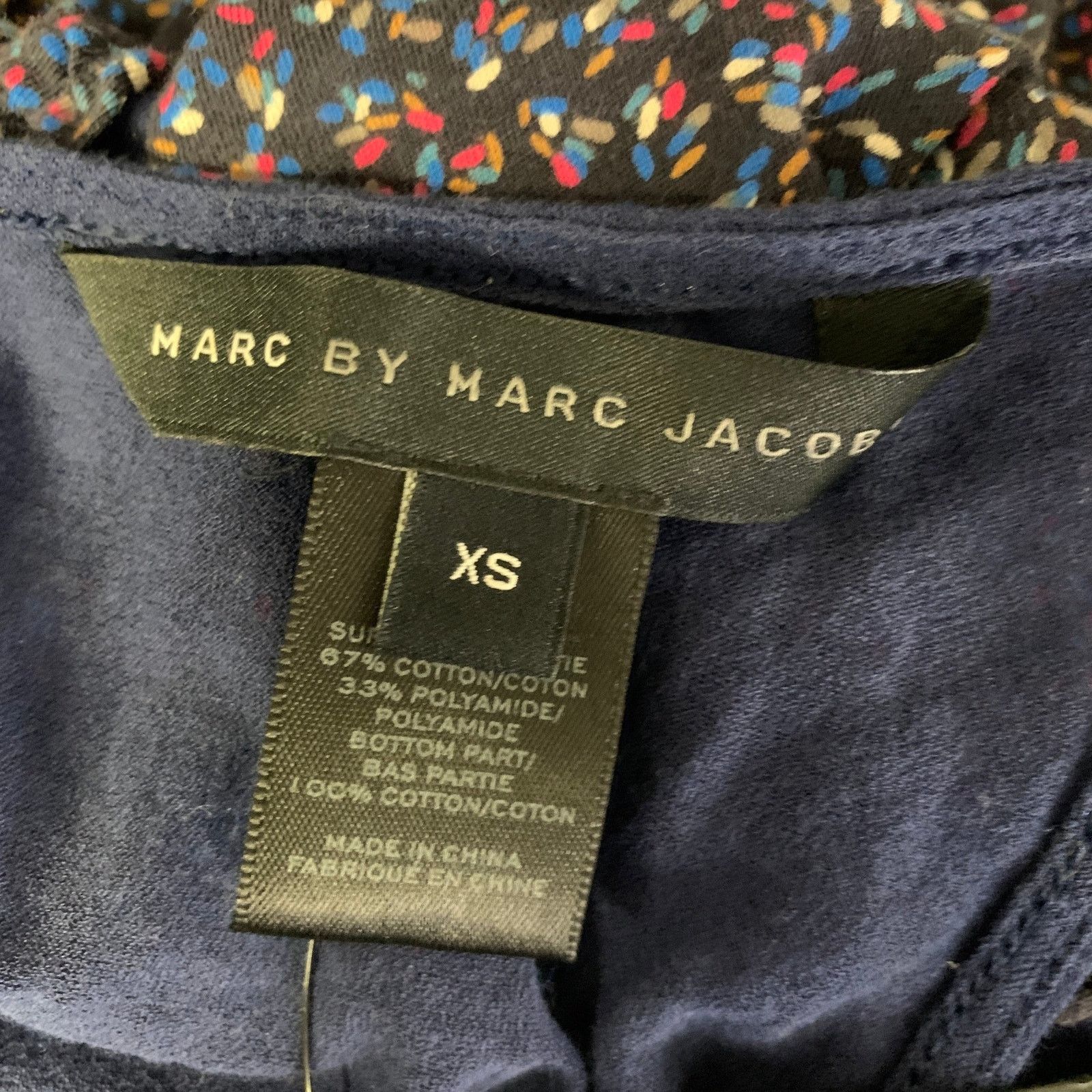 Marc by Marc Jacobs MARC by MARC JACOBS Size XS Navy Spotted Tank Casual Top Size XS / US 0-2 / IT 36-38 - 5 Thumbnail