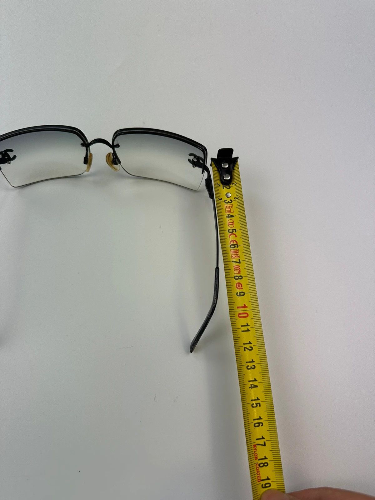 Chanel Chanel Black & White Square Frame Sunglasses Rimless Strass Size ONE SIZE - 17 Thumbnail