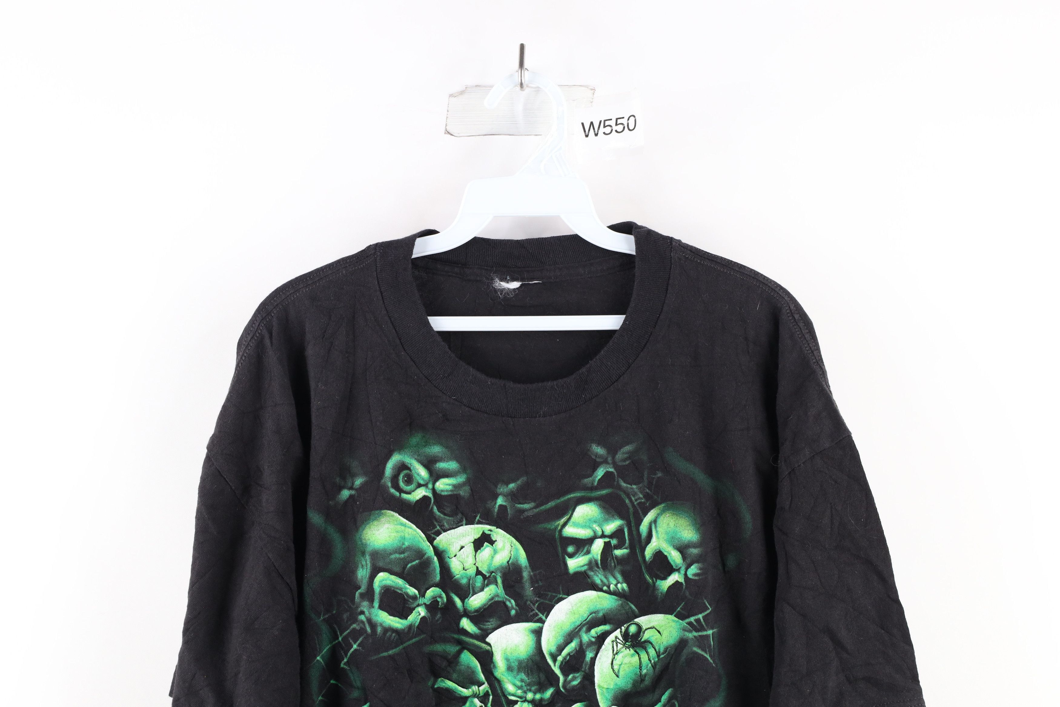 Vintage Vintage 90s Streetwear Skeleton Juicy J Skull T-Shirt Black Size US XL / EU 56 / 4 - 2 Thumbnail