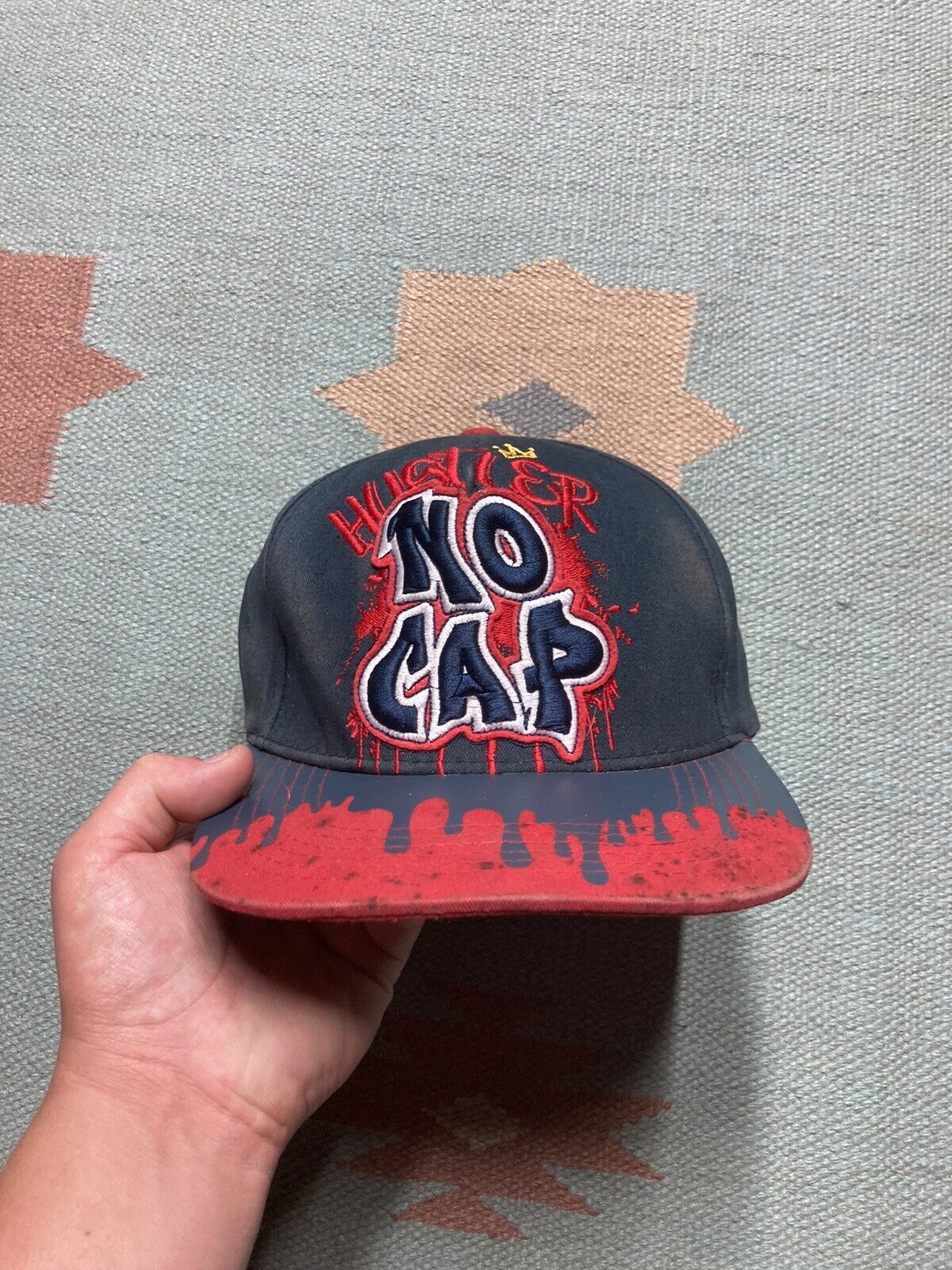 Vintage VTG SnapBack hat hustler no cap graffiti hip hop hood bodega Size ONE SIZE - 2 Thumbnail