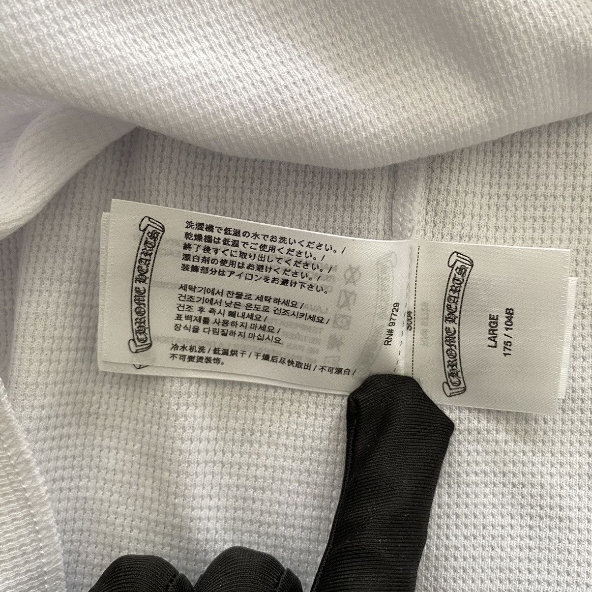 Chrome Hearts Chrome Hearts Scroll Thermal long t-shirt white Size L / US 10 / IT 46 - 10 Thumbnail