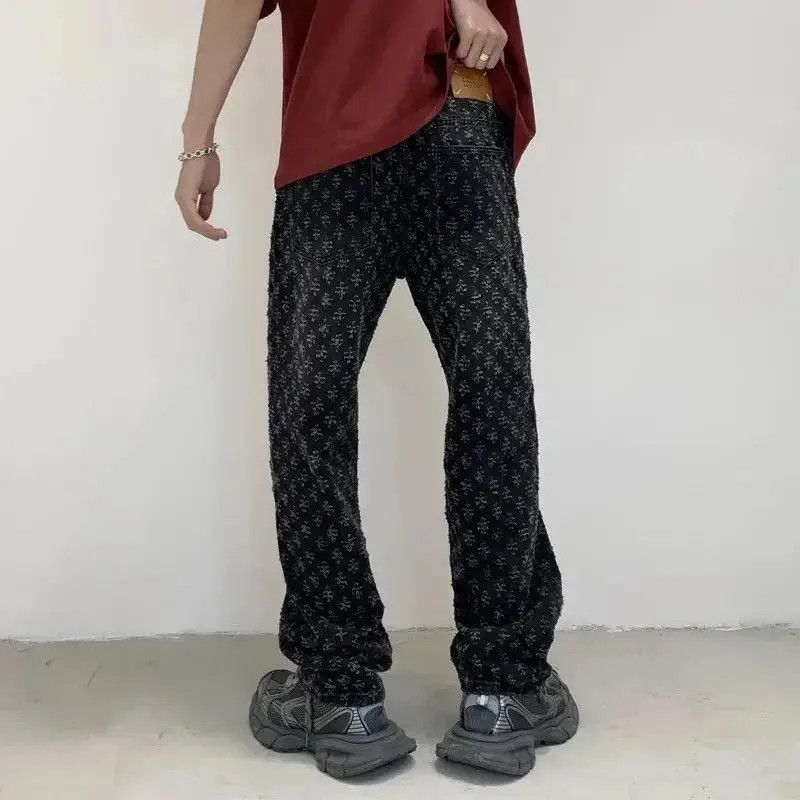 Japanese Brand Streetwear Design Cross Straight Jeans Pants y2k Size US 32 / EU 48 - 3 Thumbnail