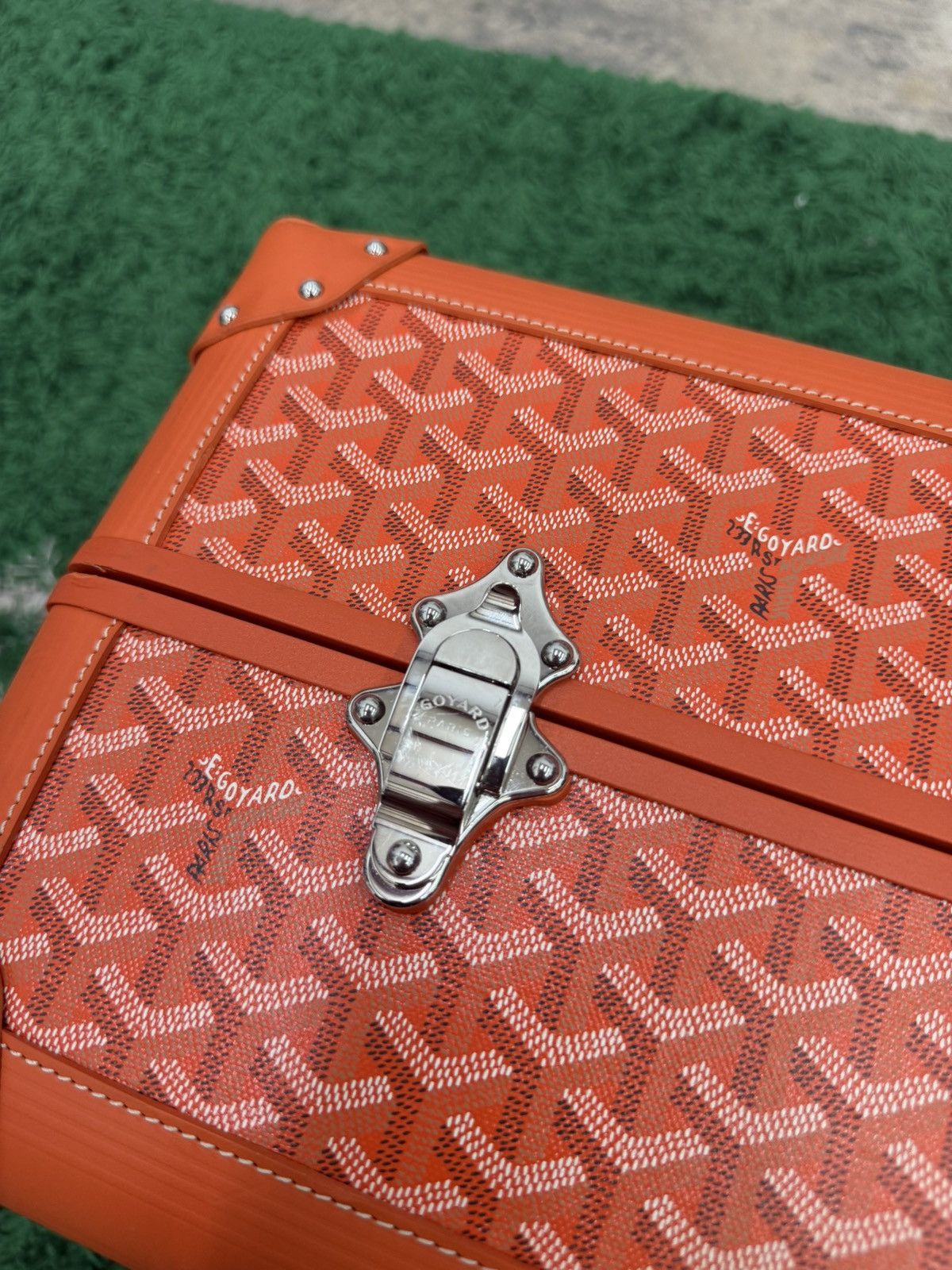Goyard Goyard Bourget PM Carry On Suitecase Orange Canvas Trolley Size ONE SIZE - 7 Thumbnail