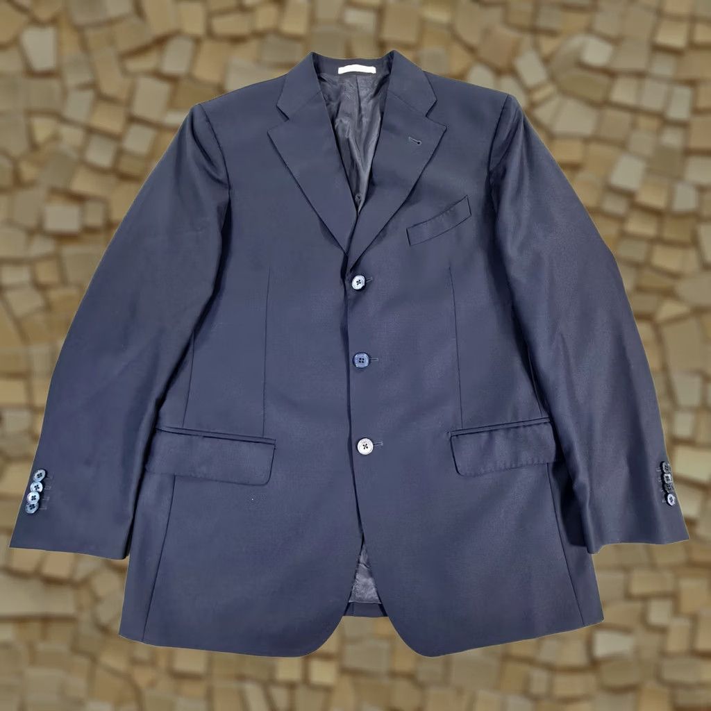 Vintage Sartoria Rossi Mens Suit Jacket 40 R Navy Blue Wool Blazer Mens Size 40R - 1 Thumbnail