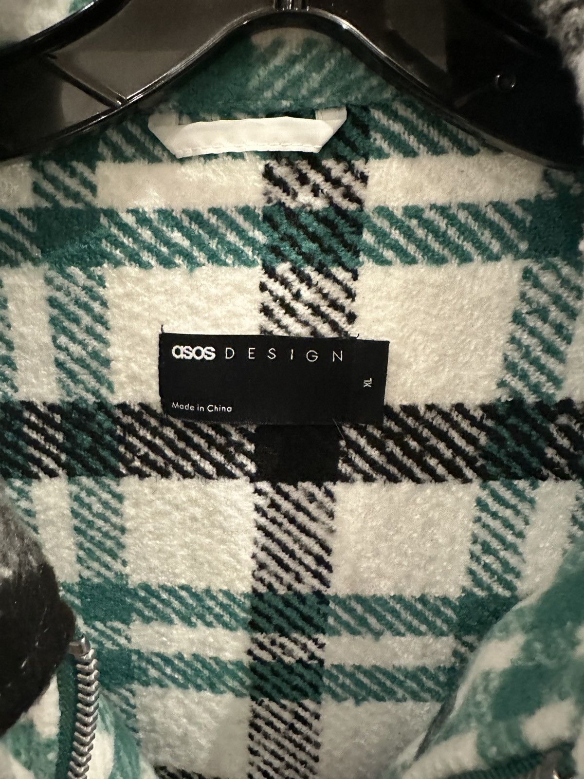 Asos Asos Plaid Zip Jacket Green Black Size US XL / EU 56 / 4 - 3 Thumbnail