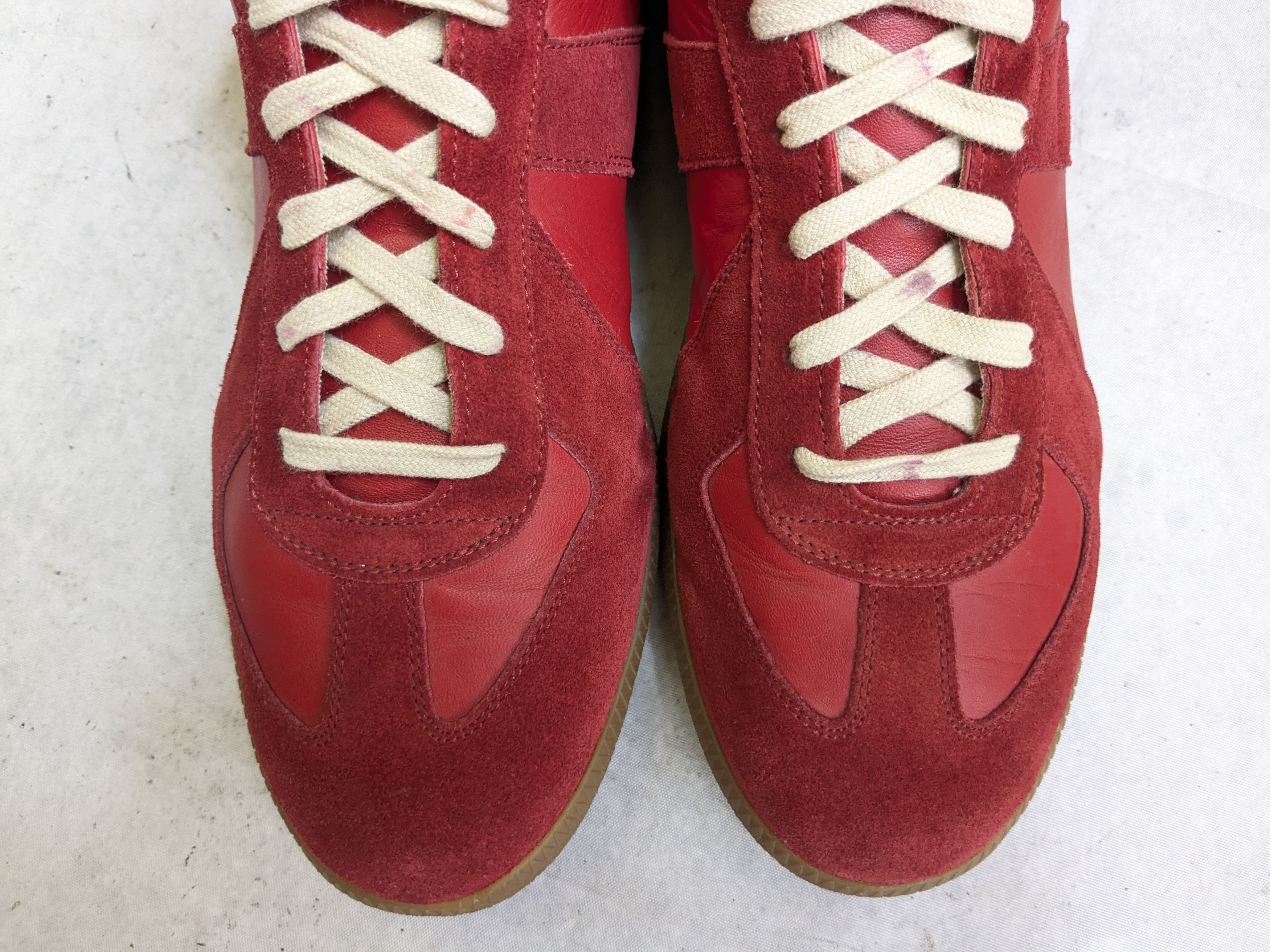 Maison Margiela Maison Margiela Replica GAT Red 12 45 Low Tops Gum Size US 12 / EU 45 - 2 Thumbnail
