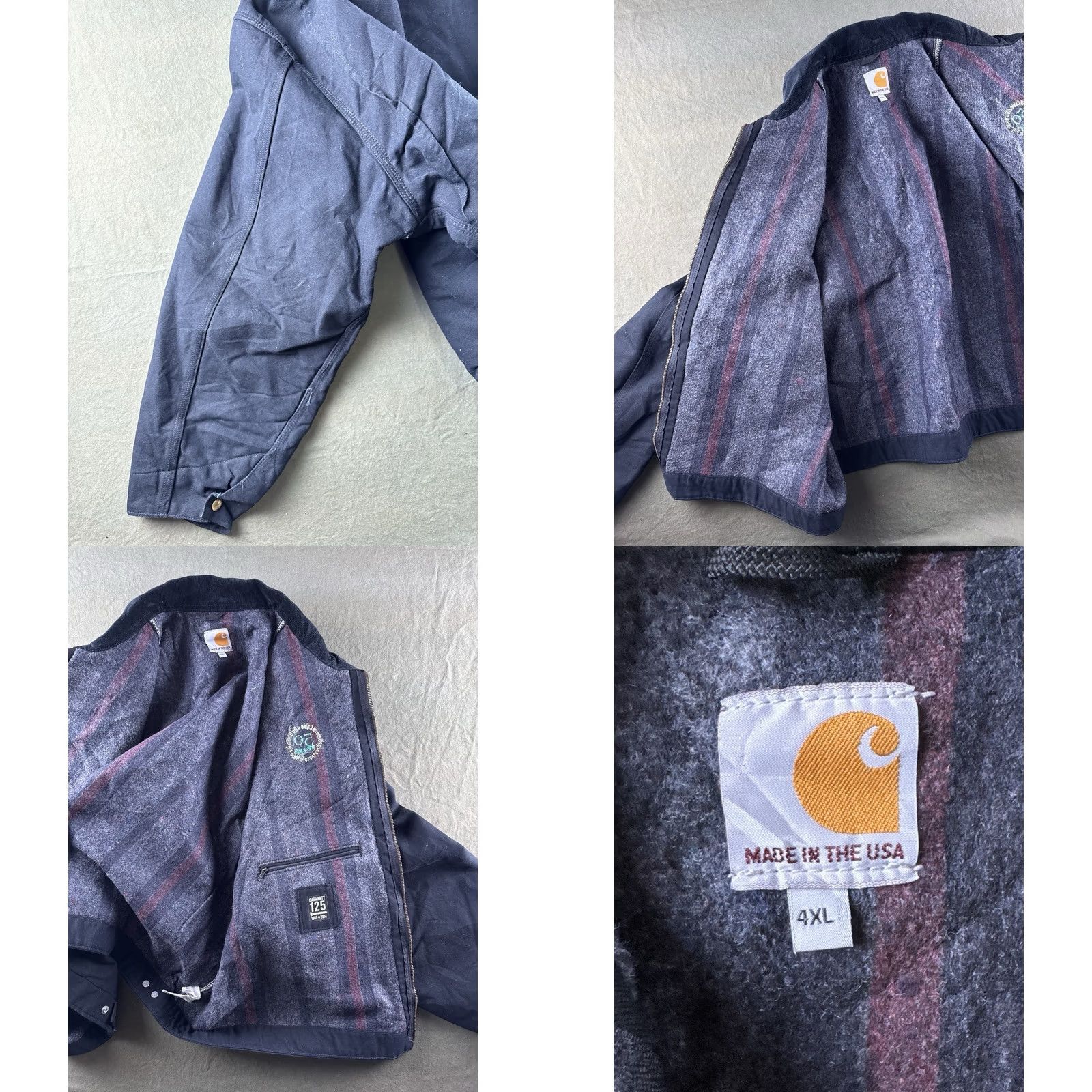 Carhartt Carhartt J001 Detroit Jacket USA Made Blanket Lined Workwear 4XL Black Mens Size US XXL / EU 58 / 5 - 9 Thumbnail