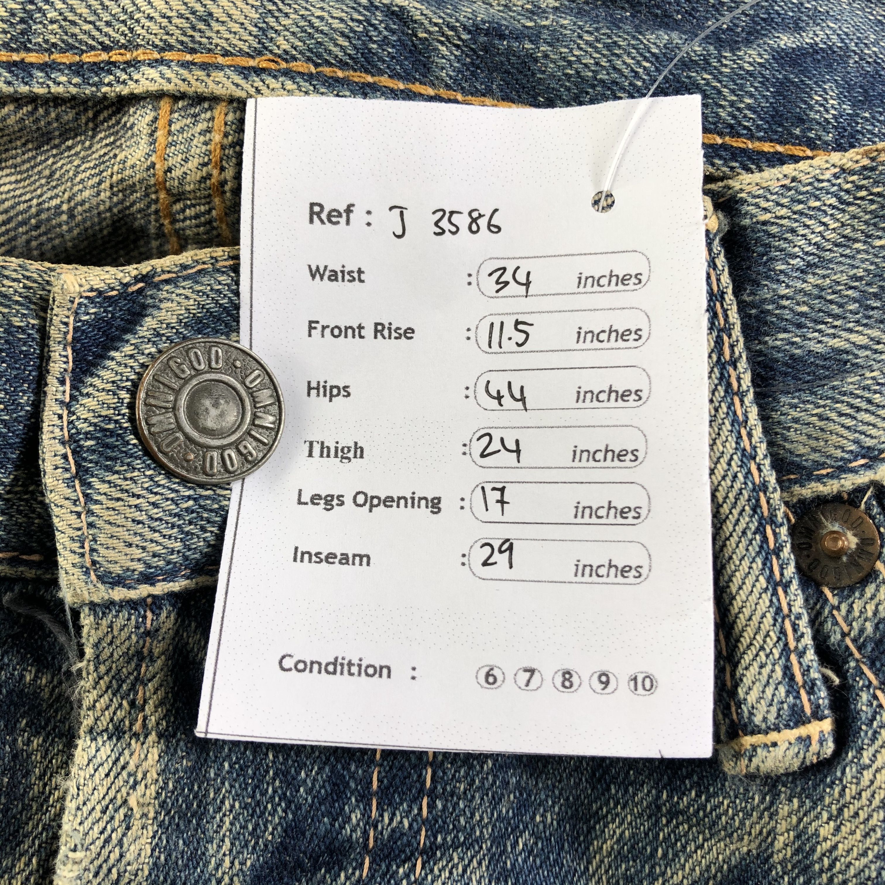 OMNIGOD Vintage Omnigod Jeans-J3586 Size US 34 / EU 50 - 12 Thumbnail