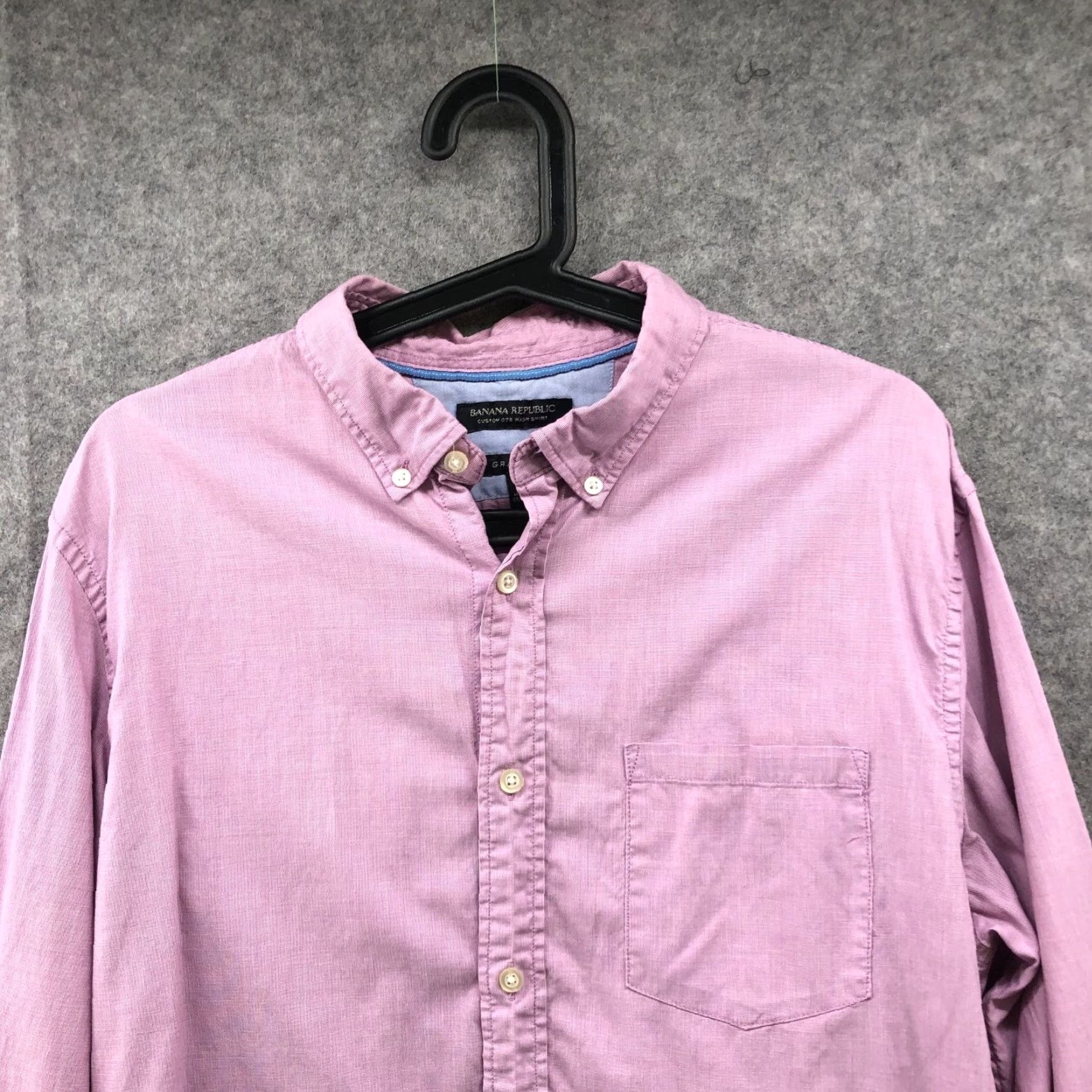 Banana Republic Banana Republic Custom Wash Shirt Mens L Grant Fit Long Sleeve Pink Mauve Size US L / EU 52-54 / 3 - 3 Thumbnail