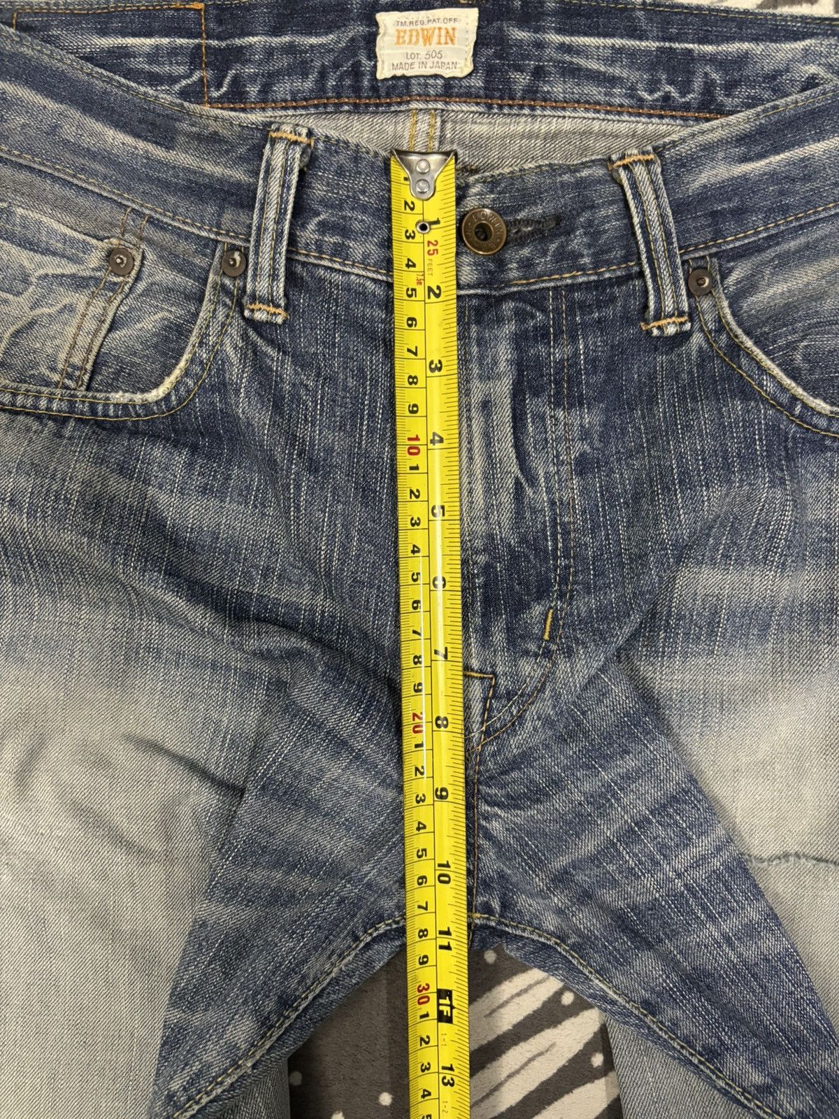 Edwin Vintage Edwin 505ZX Selvedge Blue Wash Distressed Jeans Size US 34 / EU 50 - 18 Thumbnail
