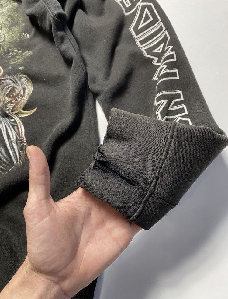 Band Tees × Iron Maiden × Vintage Vintage Iron Maiden distressed sun faded zipper zip hoodie Size US XL / EU 56 / 4 - 13 Thumbnail