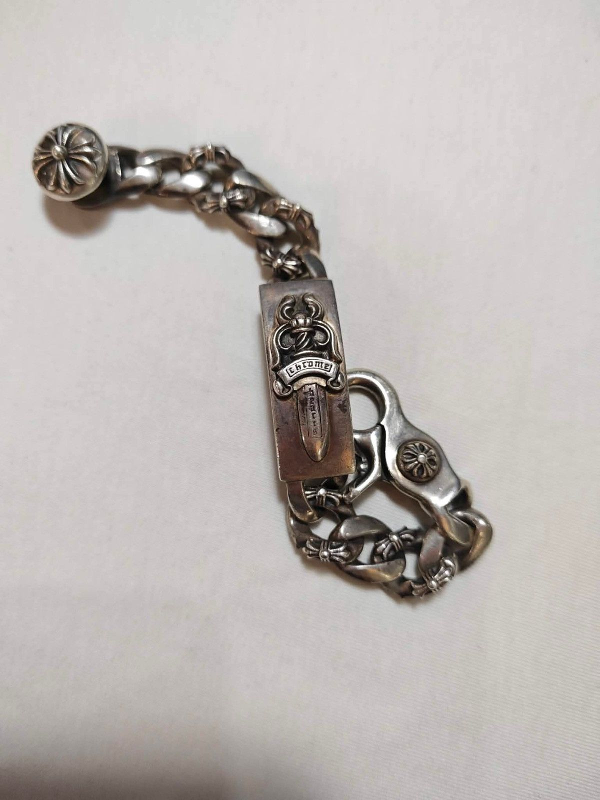 Chrome Hearts Chrome Hearts Dagger ID Bracelet Fancy Links Size ONE SIZE - 1 Thumbnail