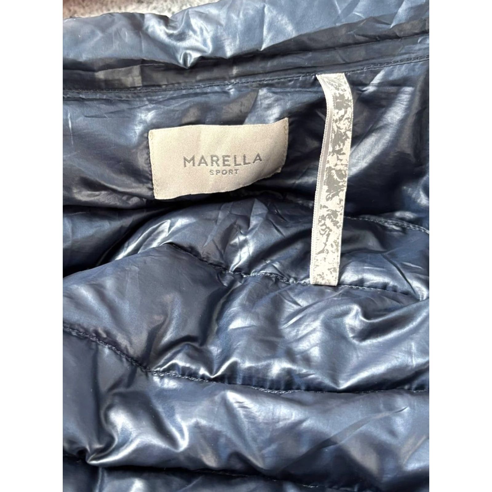 Marella Marella Down Puffer Coat Blue 8 Long Sleeve Zip Coat Womens Regular Size Piumino Lining Piumette Winter Fall Jacket Size M / US 6-8 / IT 42-44 - 3 Thumbnail