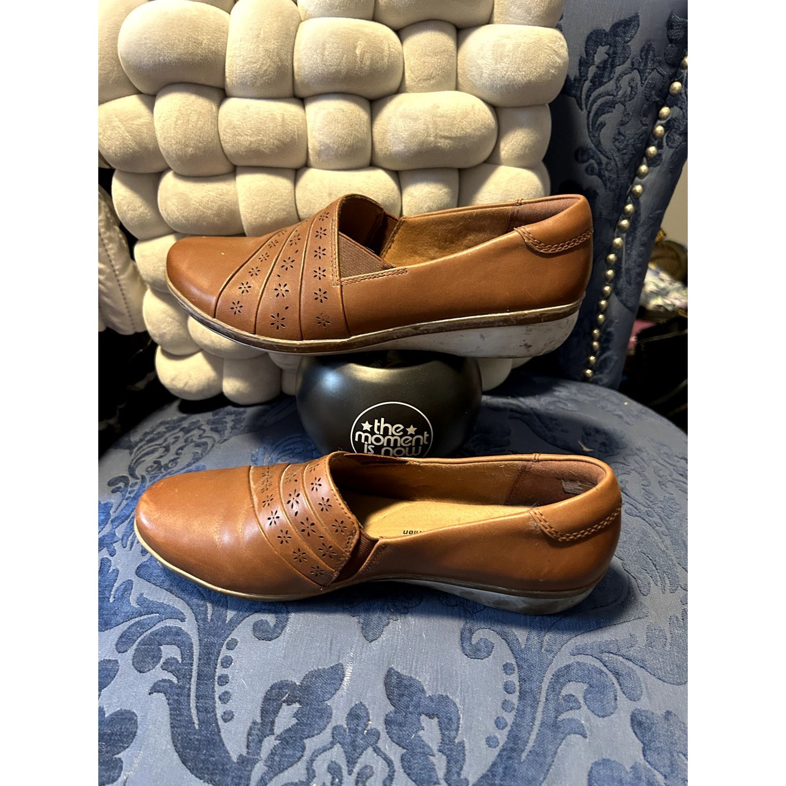 Clarks Clarks Camel Tan Leather Everlay Uma size 8/EU 39 Size US 8 / IT 38 - 2 Thumbnail